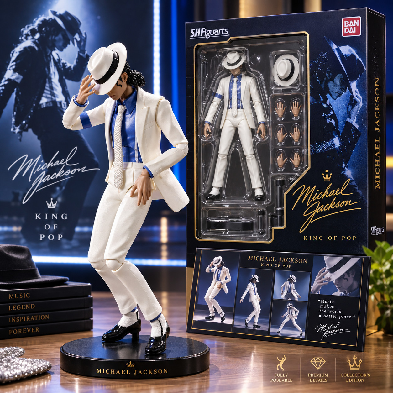 Michael Jackson Smooth Criminal Moonwalk Action Figure Model Toys With Box
