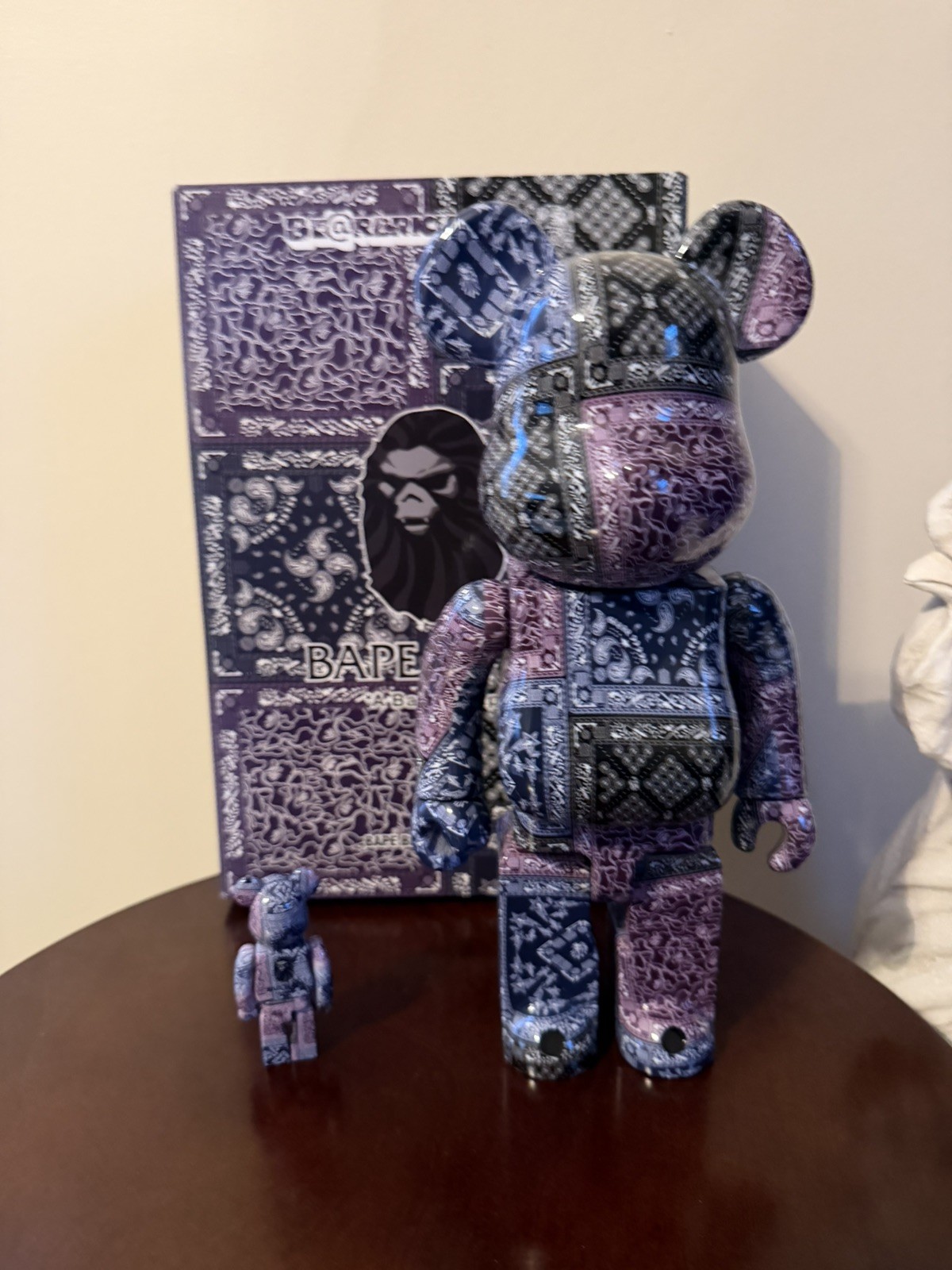 Authentic Bape Bandana Bearbrick 400% & 100% Authentic Bape Bandana Bearbrick 400% & 100%