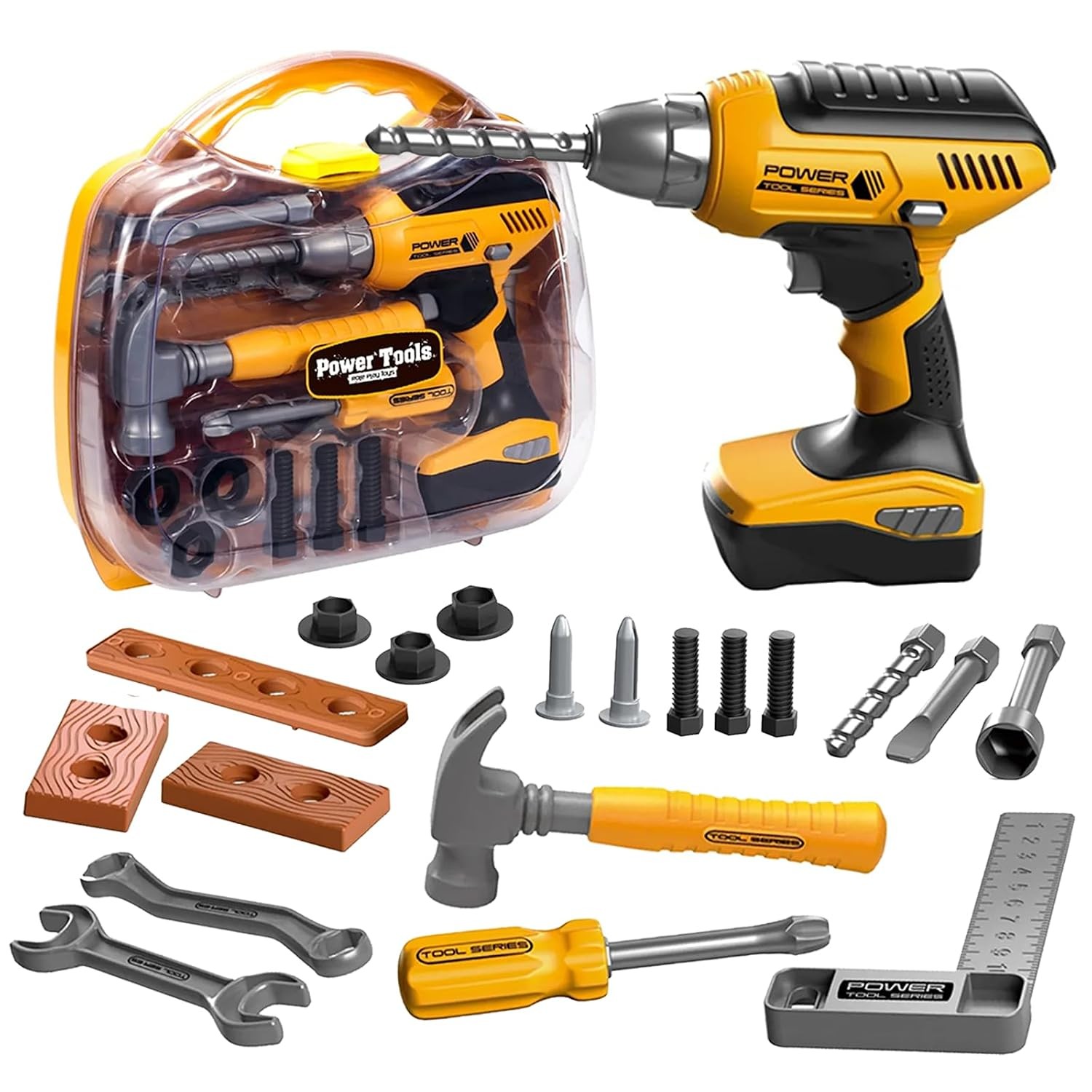 Kids Tool Set with Tool Box and Electronic Drill for Children\'s Power Tools