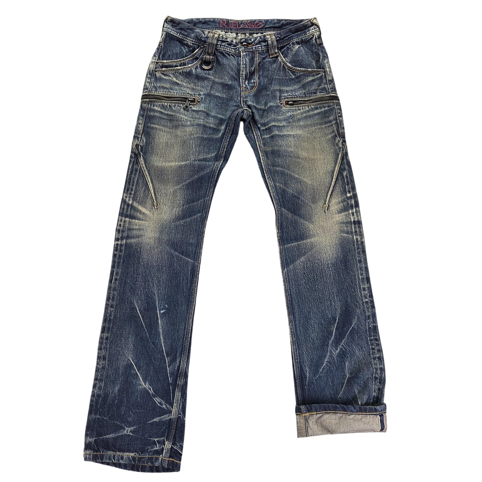 Japanese Selvedge Jeans Honeycomb Whiskers Stacking Fades Low Rise Fits 29x32