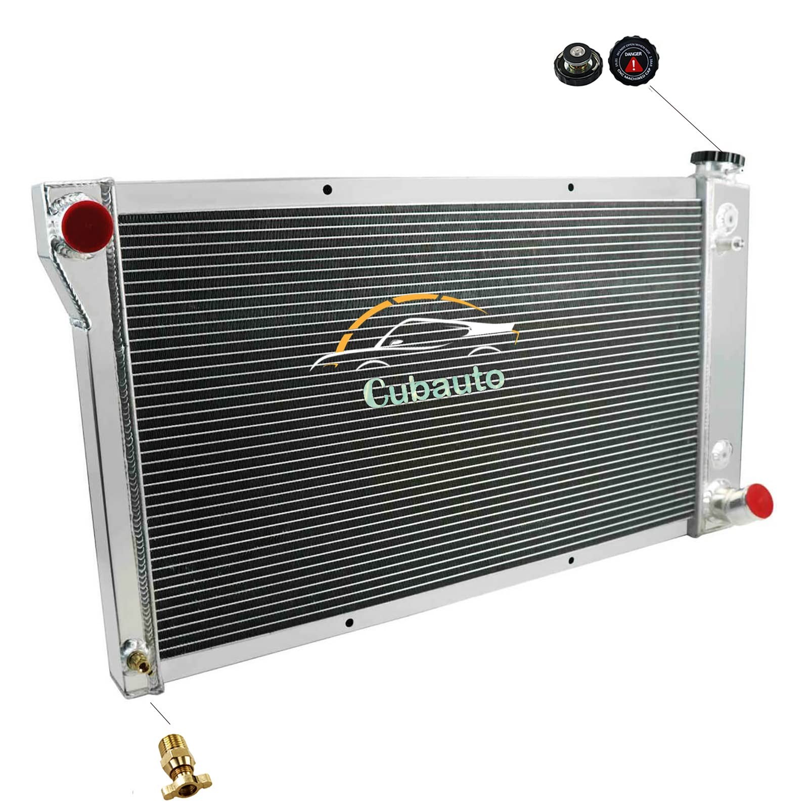 3 Row Aluminum Radiator for 1967-1972 Chevy C K Pickup Suburban GMC C K Pickup