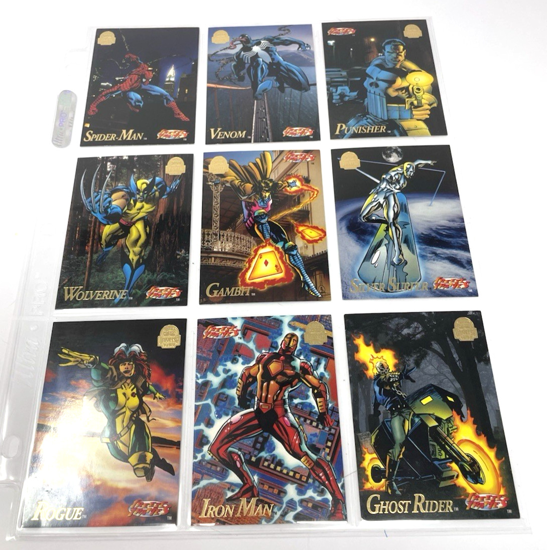 1994 Marvel Universe Freeze Frames Complete 9 Card Set Punisher Wolverine Gambit 1994 Marvel Universe Freeze Frames Complete 9 Card Set Punisher Wolverine Gambit