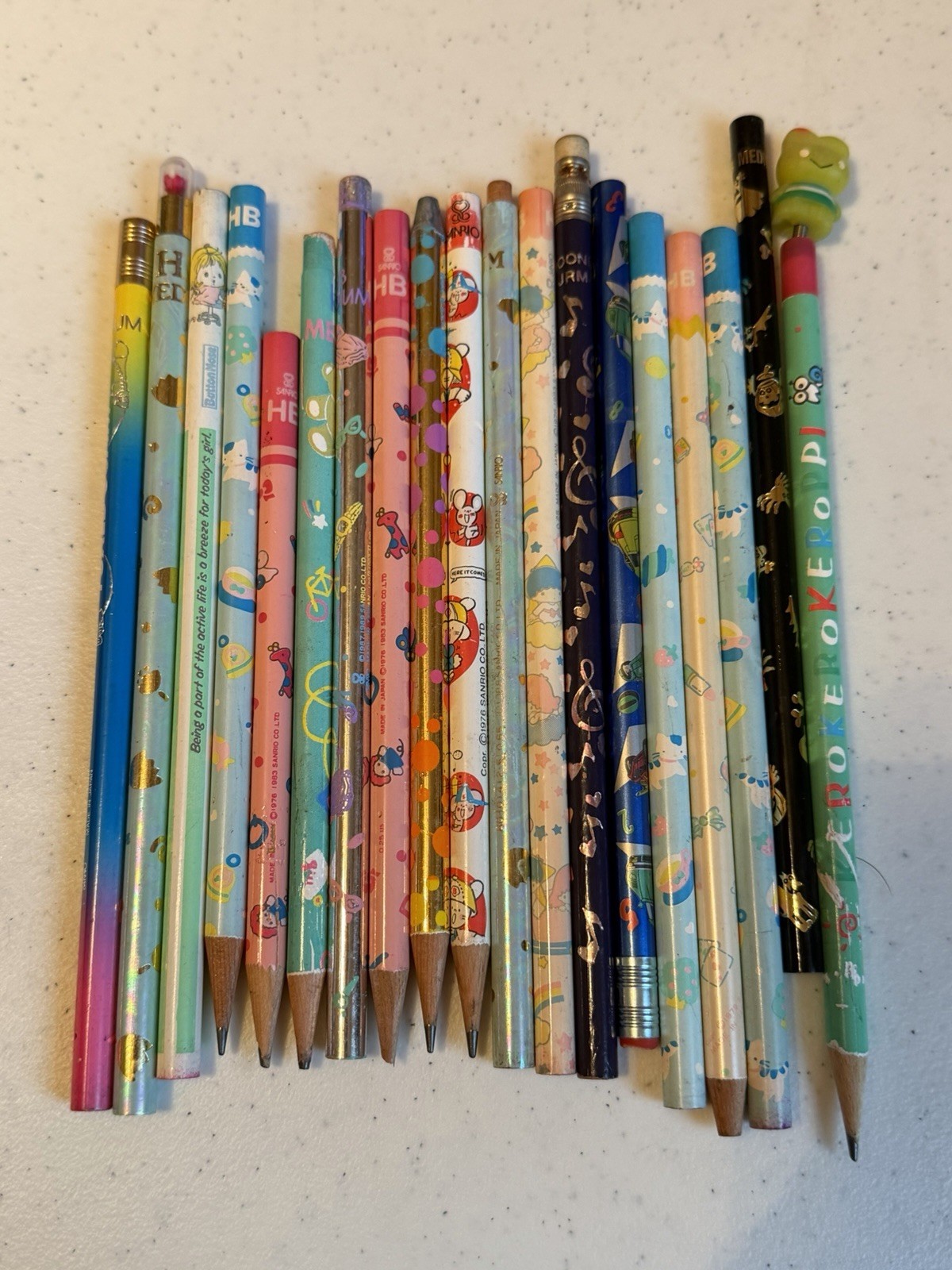 Vintage Sanrio Pencil Lot 70s 80s Button Nose Keroppi Little Twin Stars Etc Vintage Sanrio Pencil Lot 70s 80s Button Nose Keroppi Little Twin Stars Etc