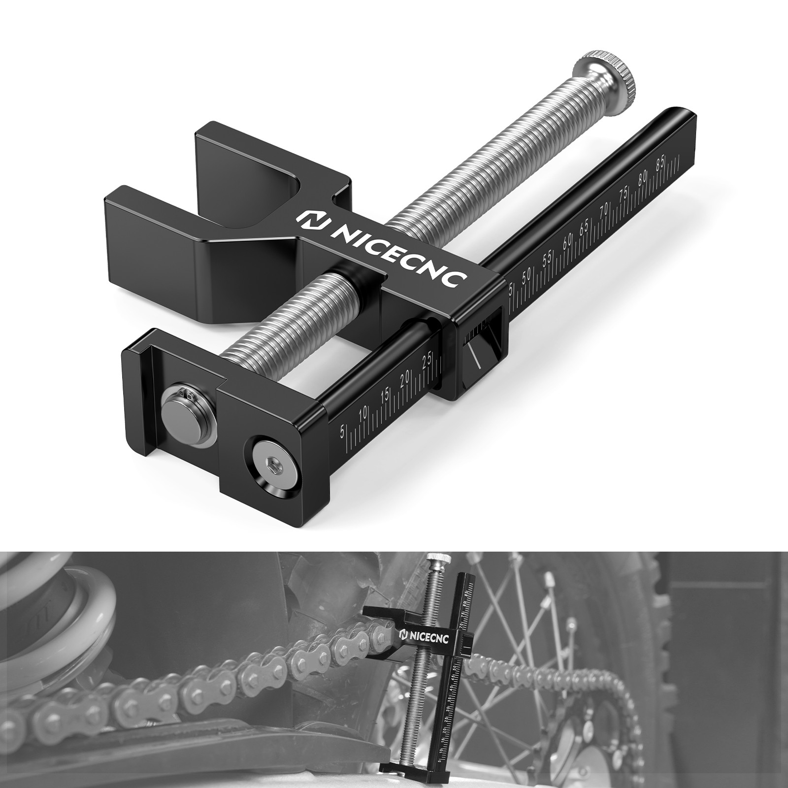 NICECNC Chain Slack Adjustment Tool For KTM 125 250–530 EXC F SX XC XC-W XCF-W NICECNC Chain Slack Adjustment Tool For KTM 125 250–530 EXC F SX XC XC-W XCF-W