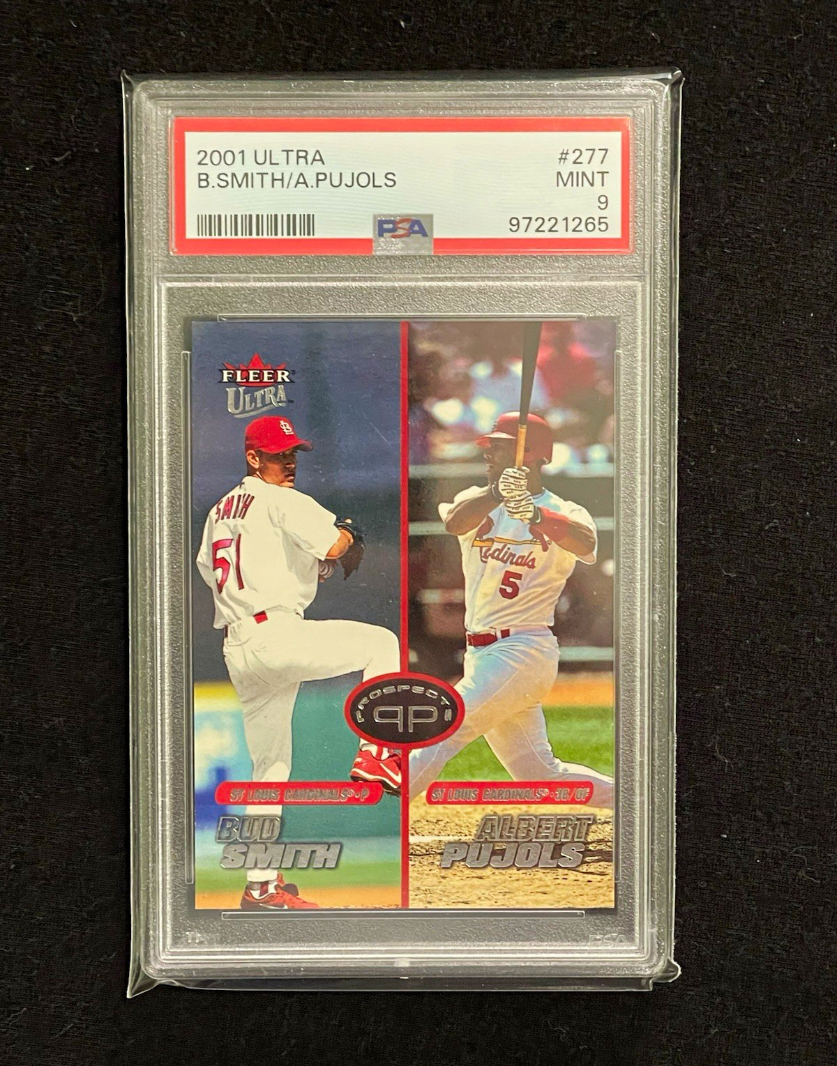 2001 Fleer Ultra - B. Smith/A. Pujols - Card #277 - PSA MINT 9 - Albert Pujols 