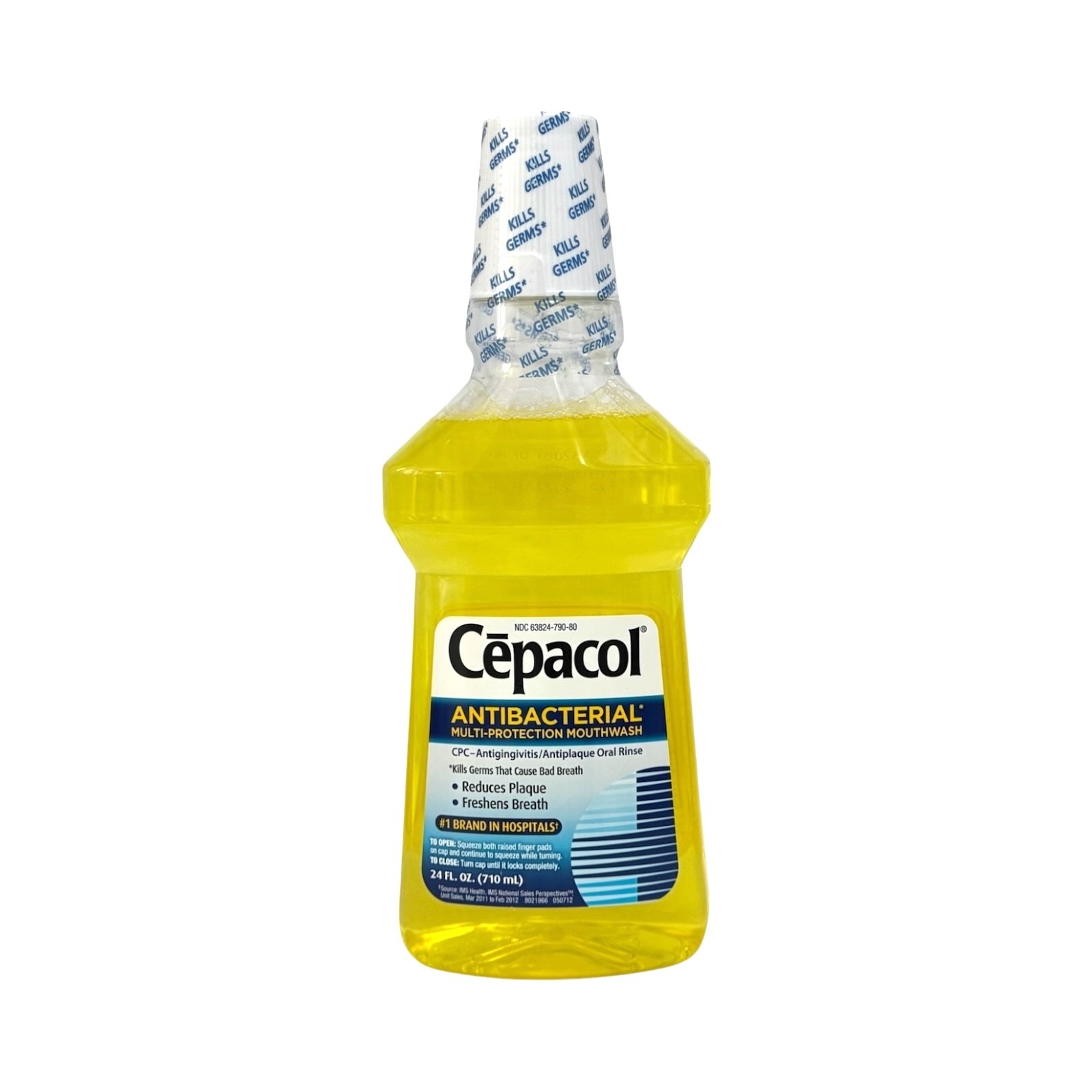 Cepacol Mouthwash Antibacterial Protection Yellow 24 oz Exp 05/27 New One Bottle