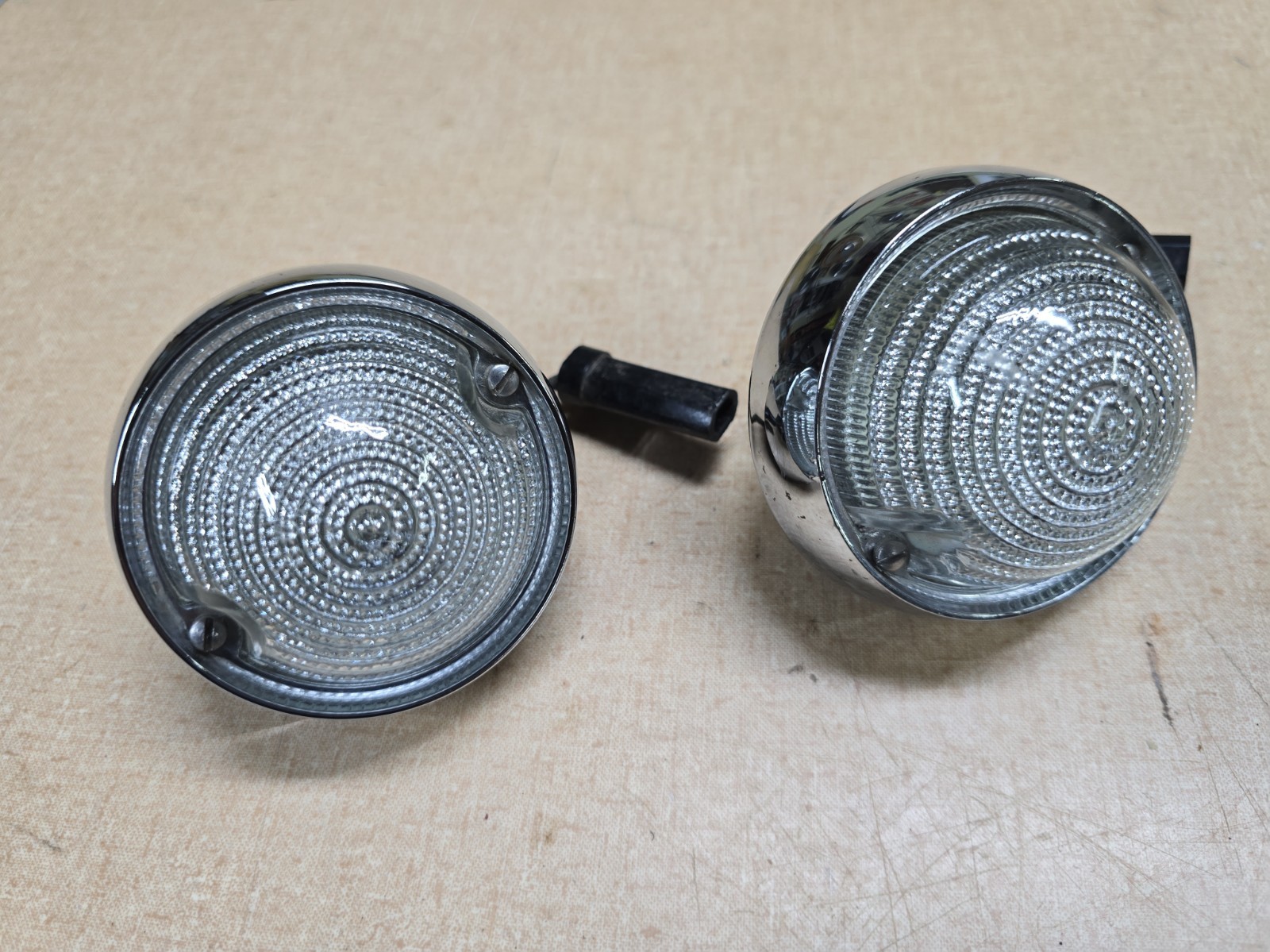 NOS PAIR 1949-1952 GUIDE B-50 BACKUP LIGHTS CHEVY BUICK CADILLAC PONTIAC OLDS GM
