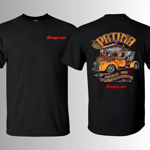 Snap-on Garage Tow Truck Vintage Mechanic Graphic T Shirt Tee Snap-on Garage Tow Truck Vintage Mechanic Graphic T Shirt Tee