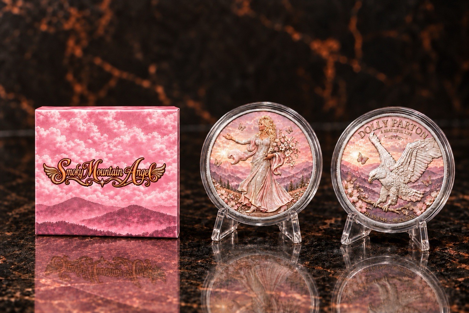 2026 Silver Eagle 1 oz Fine Silver Smoky Mountain Angel Dolly Parton PRE SALE