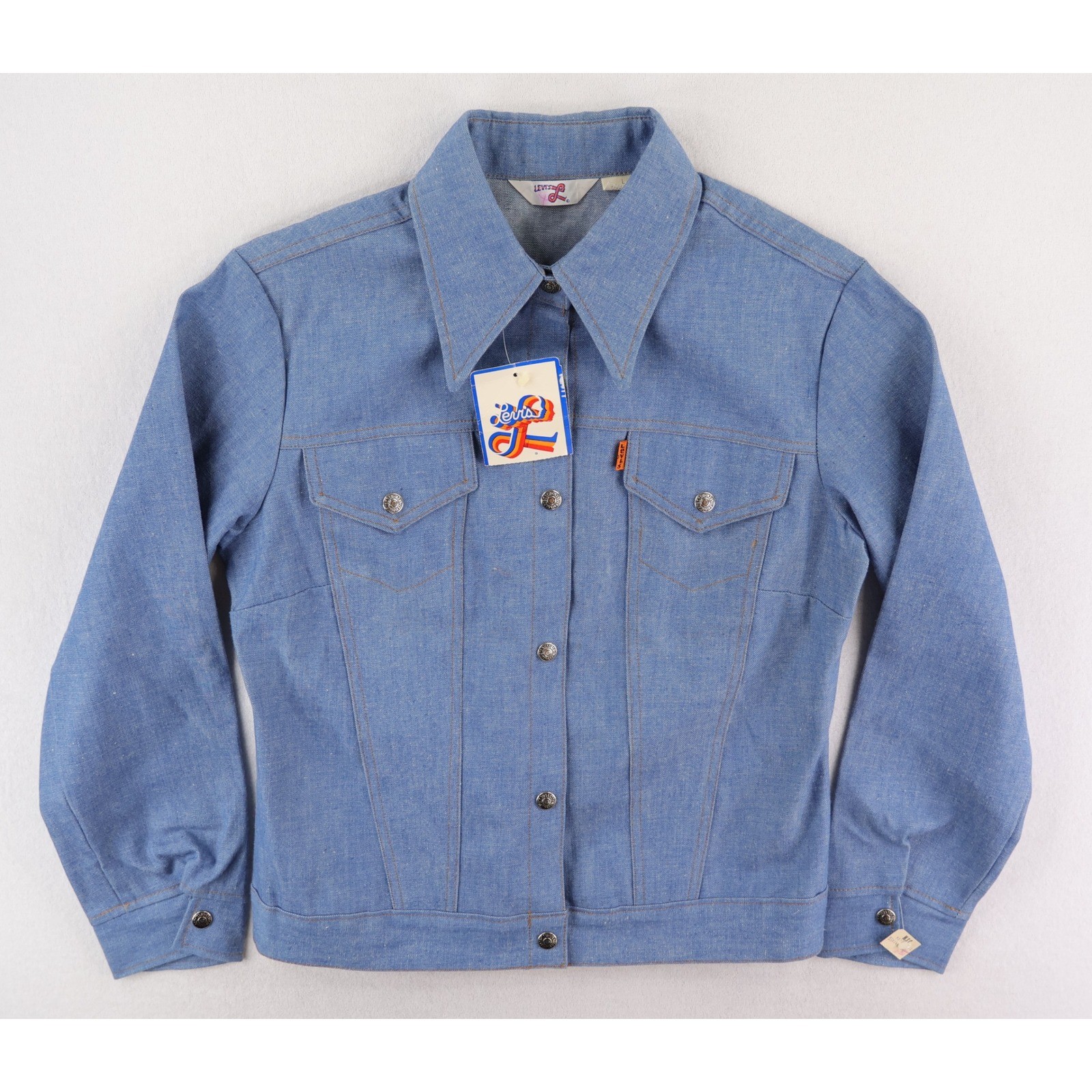 Vintage 70s Levi\'s Fresh Produce Jacket L Carrot Tab Deadstock NWT USA 763-0146