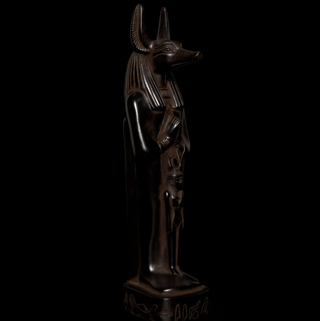 Egyptian Artifacts A Rare Egyptian Pharaonic Statue Of Egyptian God Anubis BC