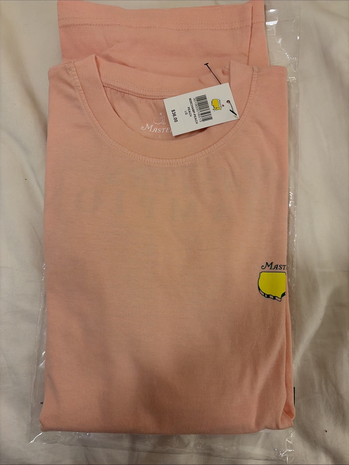 New Masters Augusta National 2026 Champions List T-Shirt Men's Large PEACH New Masters Augusta National 2026 Champions List T-Shirt Men's Large PEACH