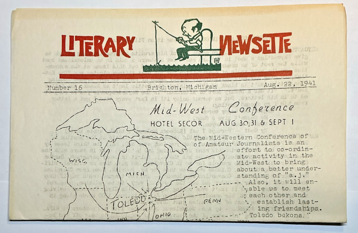 1941 Literary Newsette No 16 Smith Turnepseed Mid-West Conference Toledo