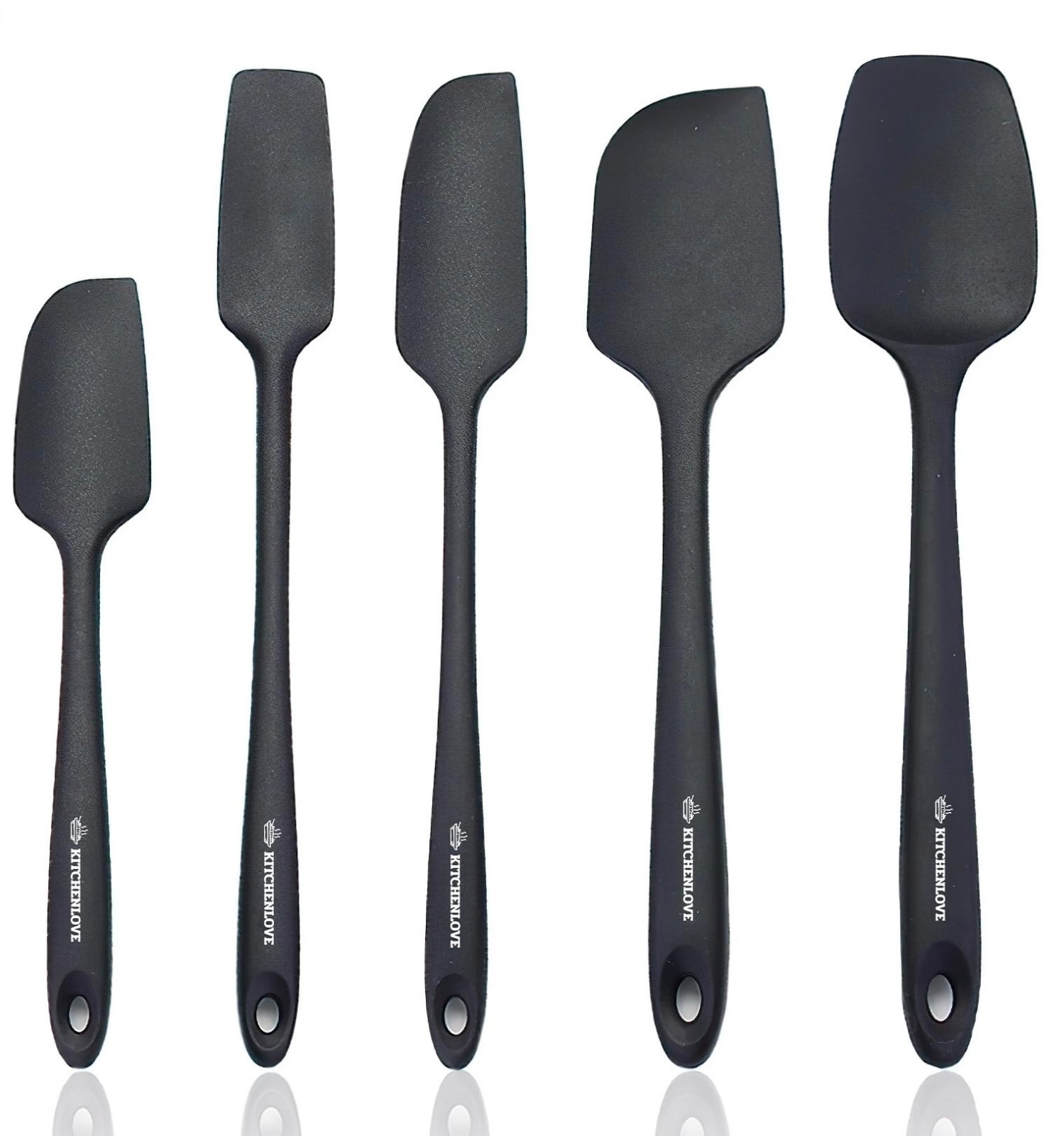 Premium 5-Piece Silicone Spatula Set - Heat Resistant 600°F, Non-Stick, BPA Free