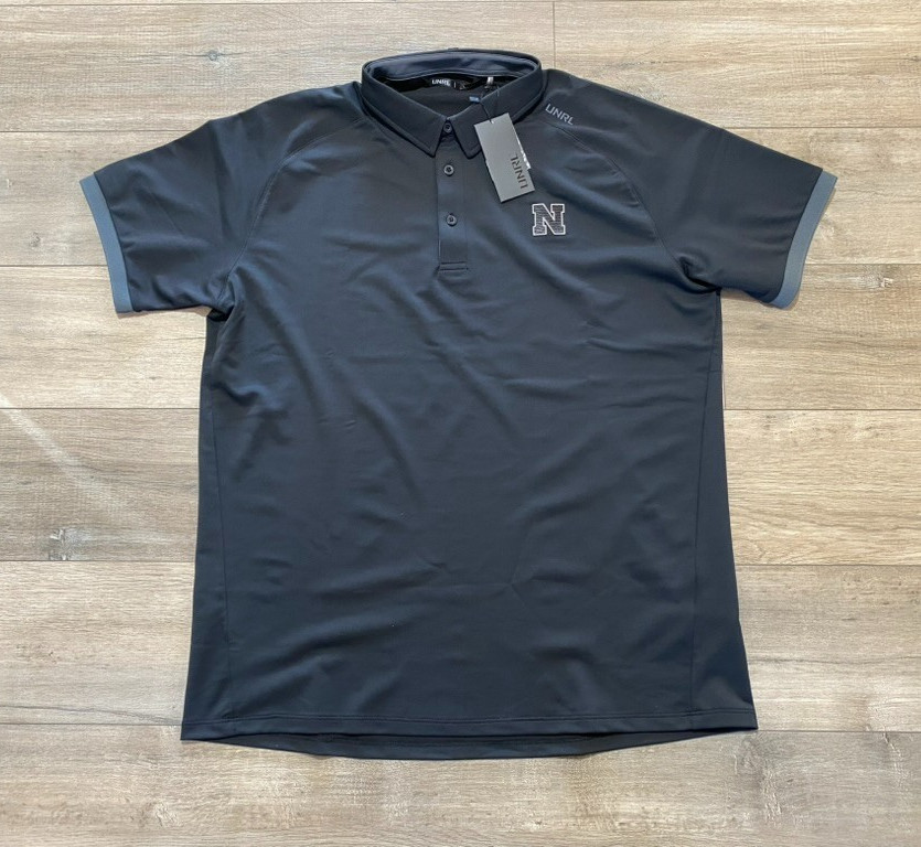 UNRL X Nebraska Cornhuskers Mens L Short Sleeve Polo Stretch Golf Athletic Black UNRL X Nebraska Cornhuskers Mens L Short Sleeve Polo Stretch Golf Athletic Black