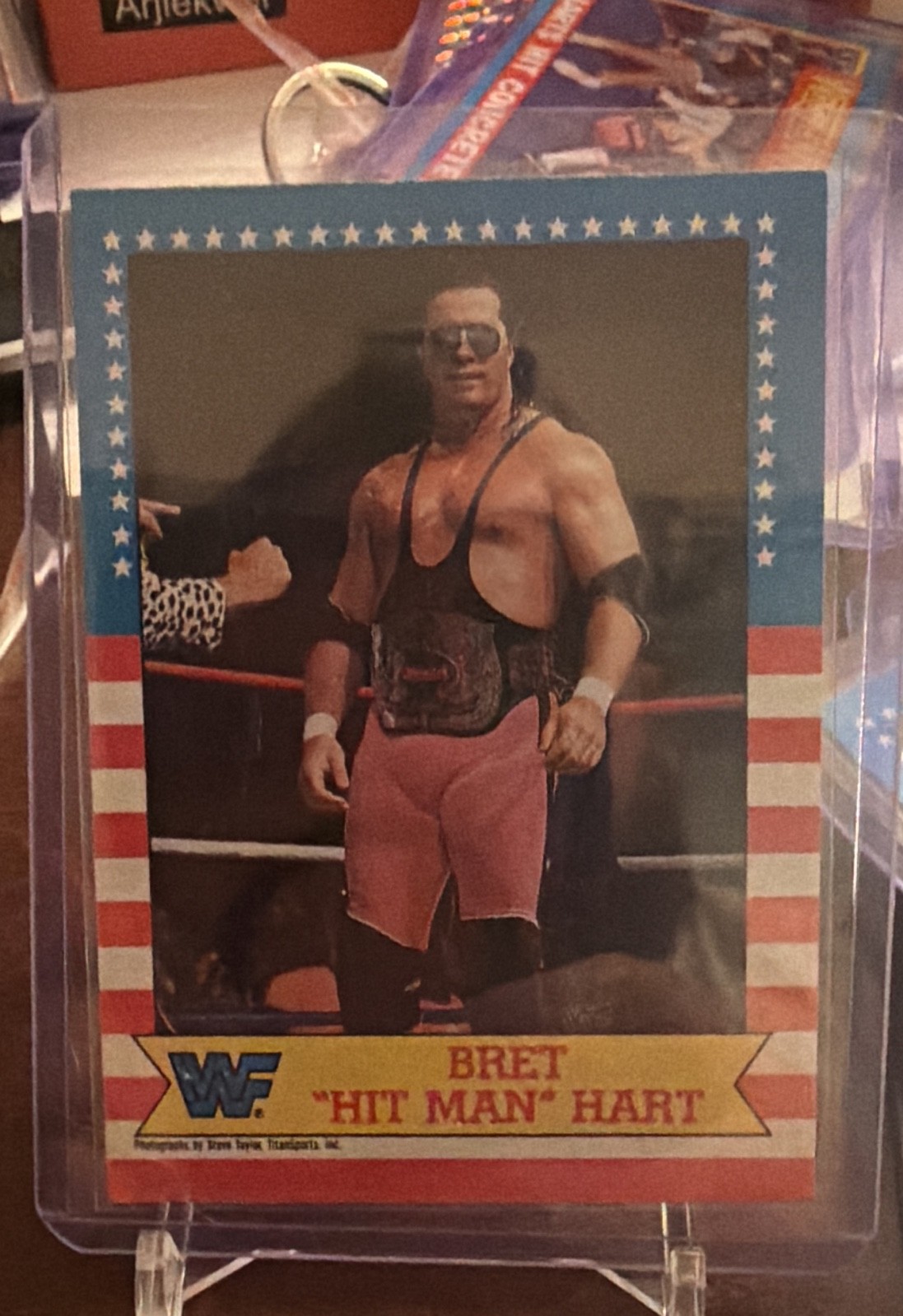 1987 Topps WWF - Bret Hart #1 Rookie Card 1987 Topps WWF - Bret Hart #1 Rookie Card
