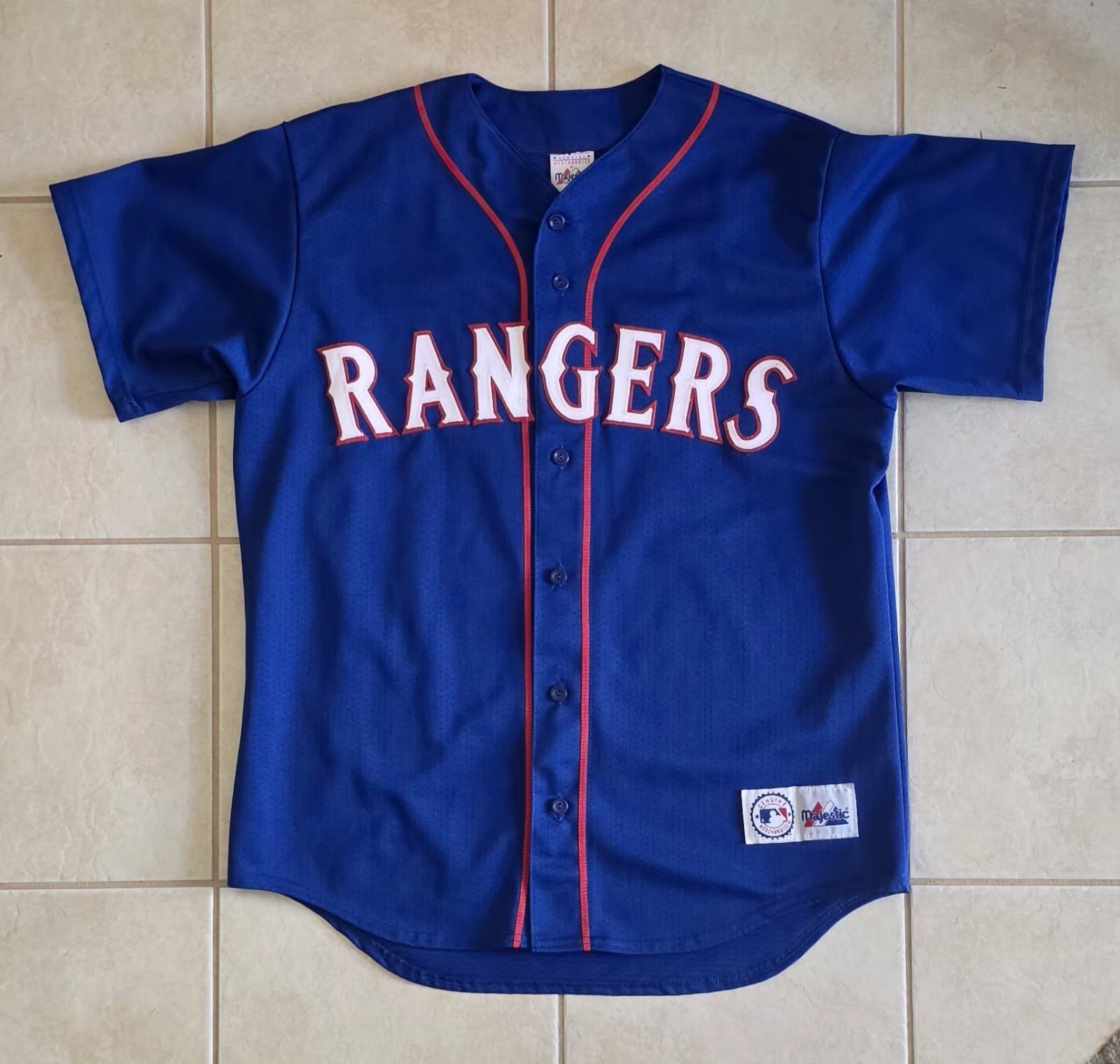 VTG Texas Rangers Alex Rodriguez 3 MLB Baseball Jersey Size L Majestic Made USA VTG Texas Rangers Alex Rodriguez 3 MLB Baseball Jersey Size L Majestic Made USA