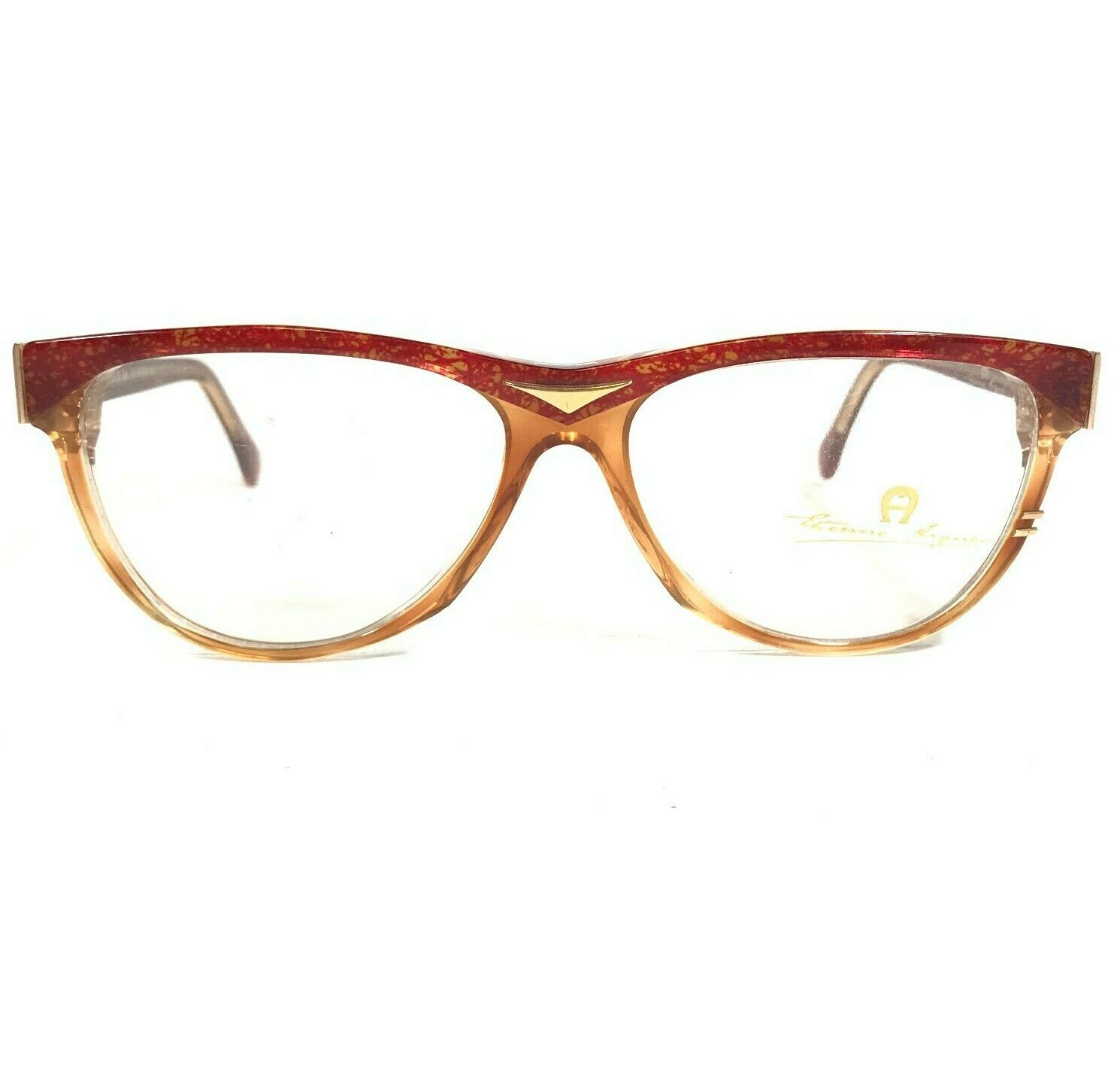Vintage Etienne Aigner EA10 COL 10 Eyeglasses Frames Brown Gold Horn Rim 135 Vintage Etienne Aigner EA10 COL 10 Eyeglasses Frames Brown Gold Horn Rim 135