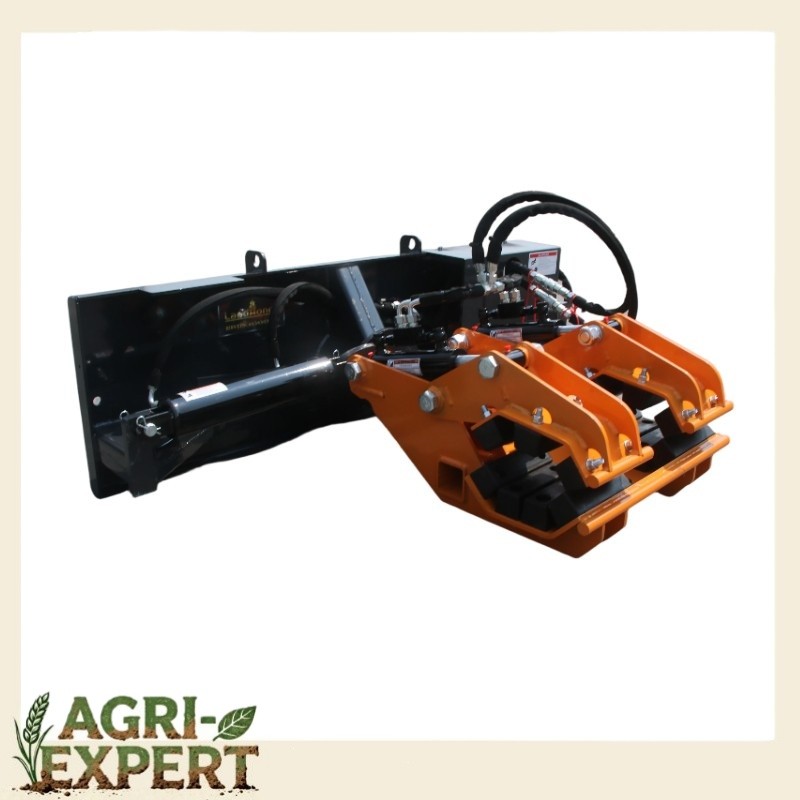 Landhonor Skid Steer Dual Cylinder Hyd. Pole Setter Rock & Pole Claw Attachments