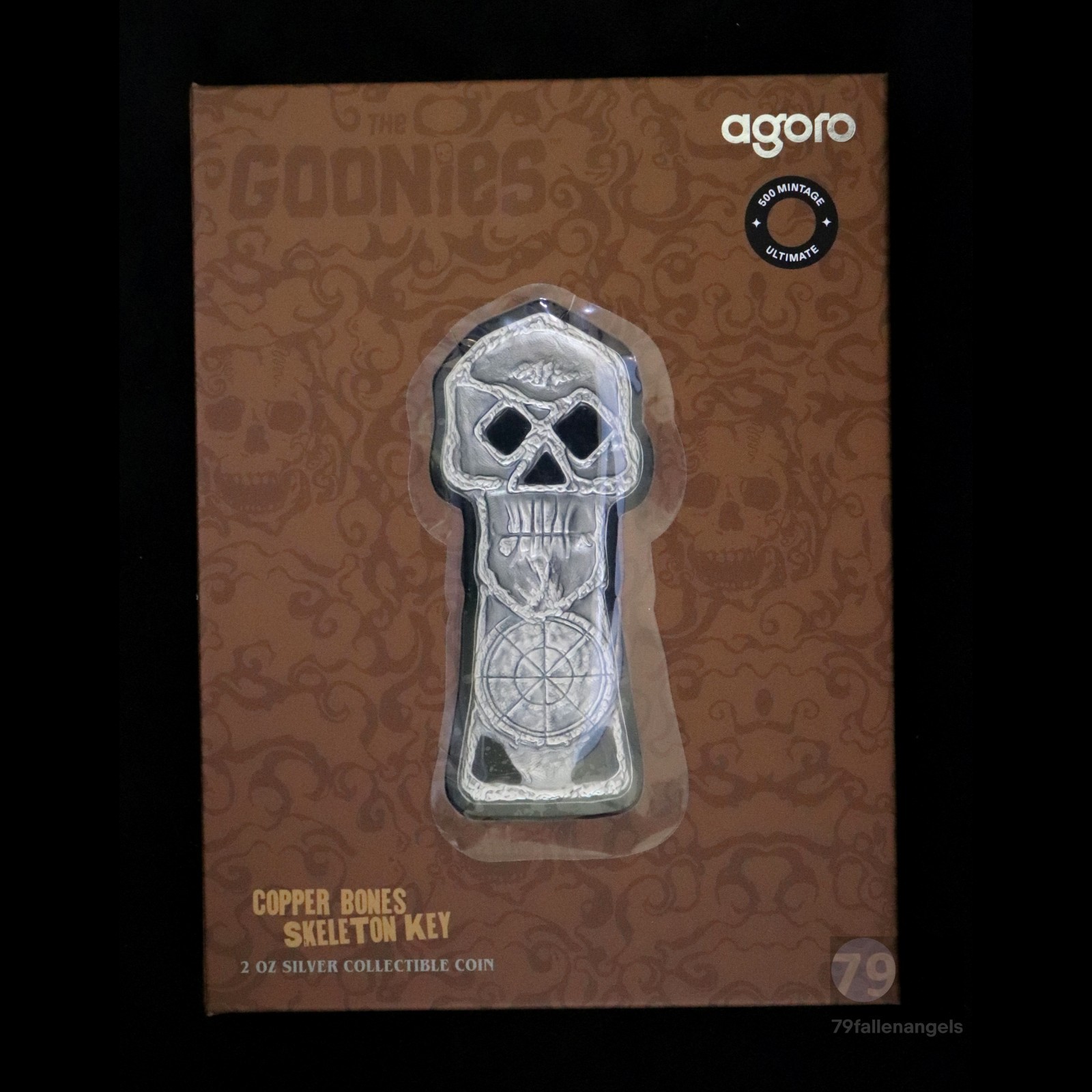 2025 The Goonies Copper Bones Skeleton Key Silver 2 oz Coin Agoro Niue