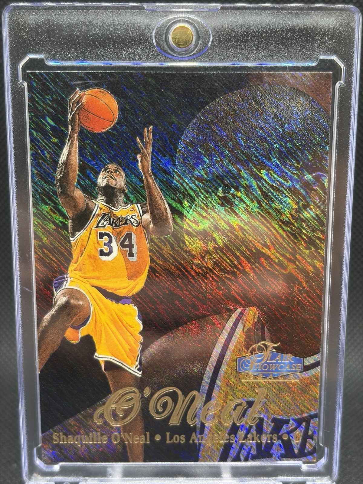 1997-98 Flair Showcase Grace Shaquille O\'Neal Row 1 Seat 7 Lakes Clean