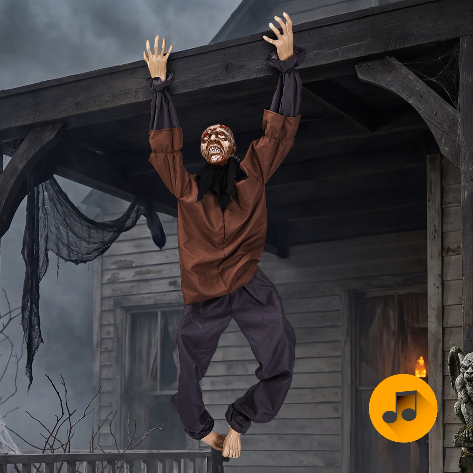 5FT Halloween Hanging Ghost, Scary Prop for Indoor Outdoor Holiday Decoration