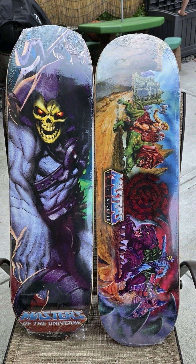 2 Element X Super 7 Masters Of The Universe He-Man Skeletor Skateboard Decks 2 Element X Super 7 Masters Of The Universe He-Man Skeletor Skateboard Decks