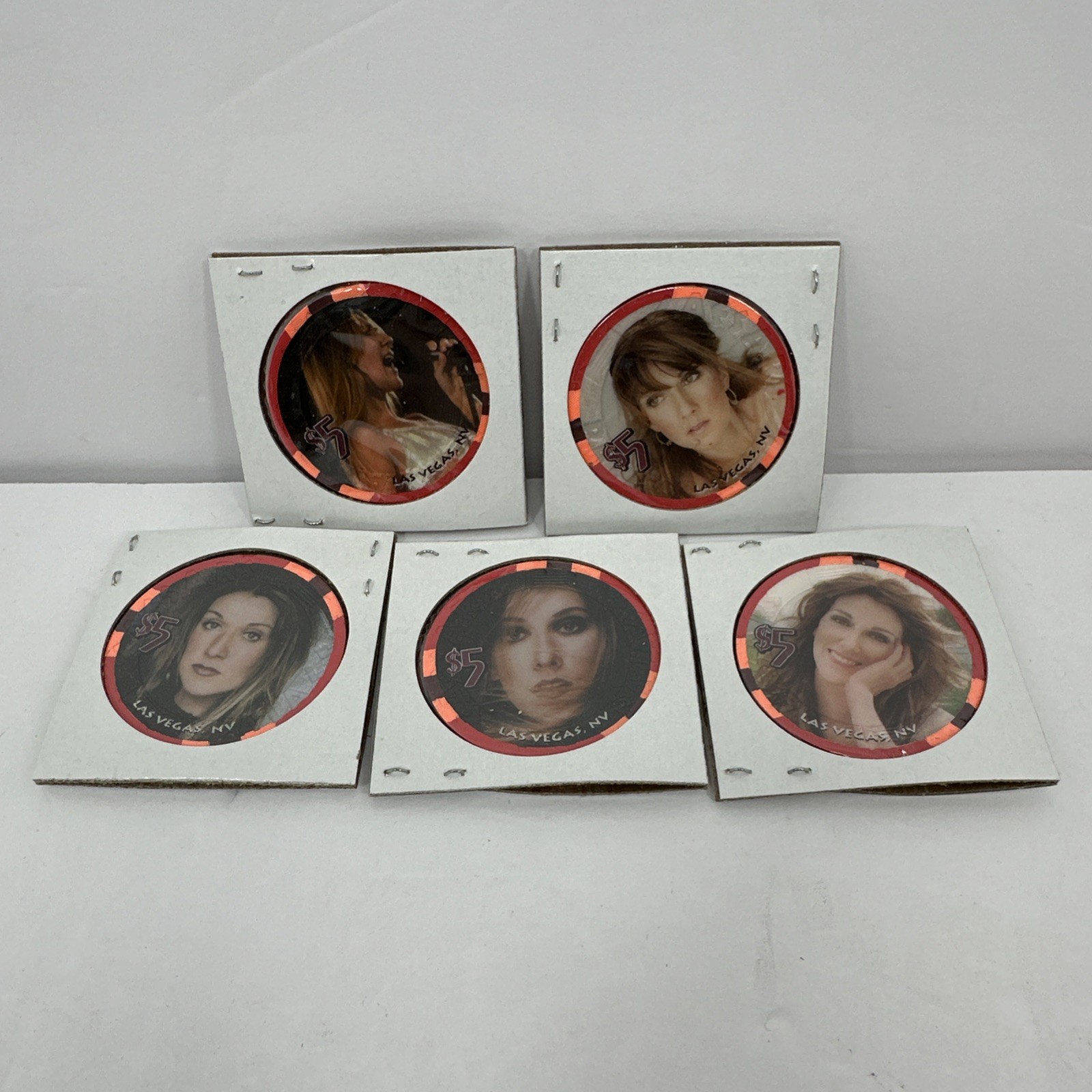 Caesars Palace Las Vegas $5 Celine Dion A New Day Set Of 5 Casino Chips