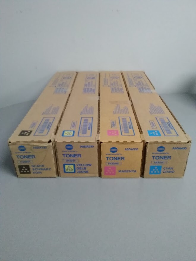 Konica Minolta TN-324 A8DA130, A8DA230, A8DA330, A8DA430 Toner Cartridge SET Konica Minolta TN-324 A8DA130, A8DA230, A8DA330, A8DA430 Toner Cartridge SET