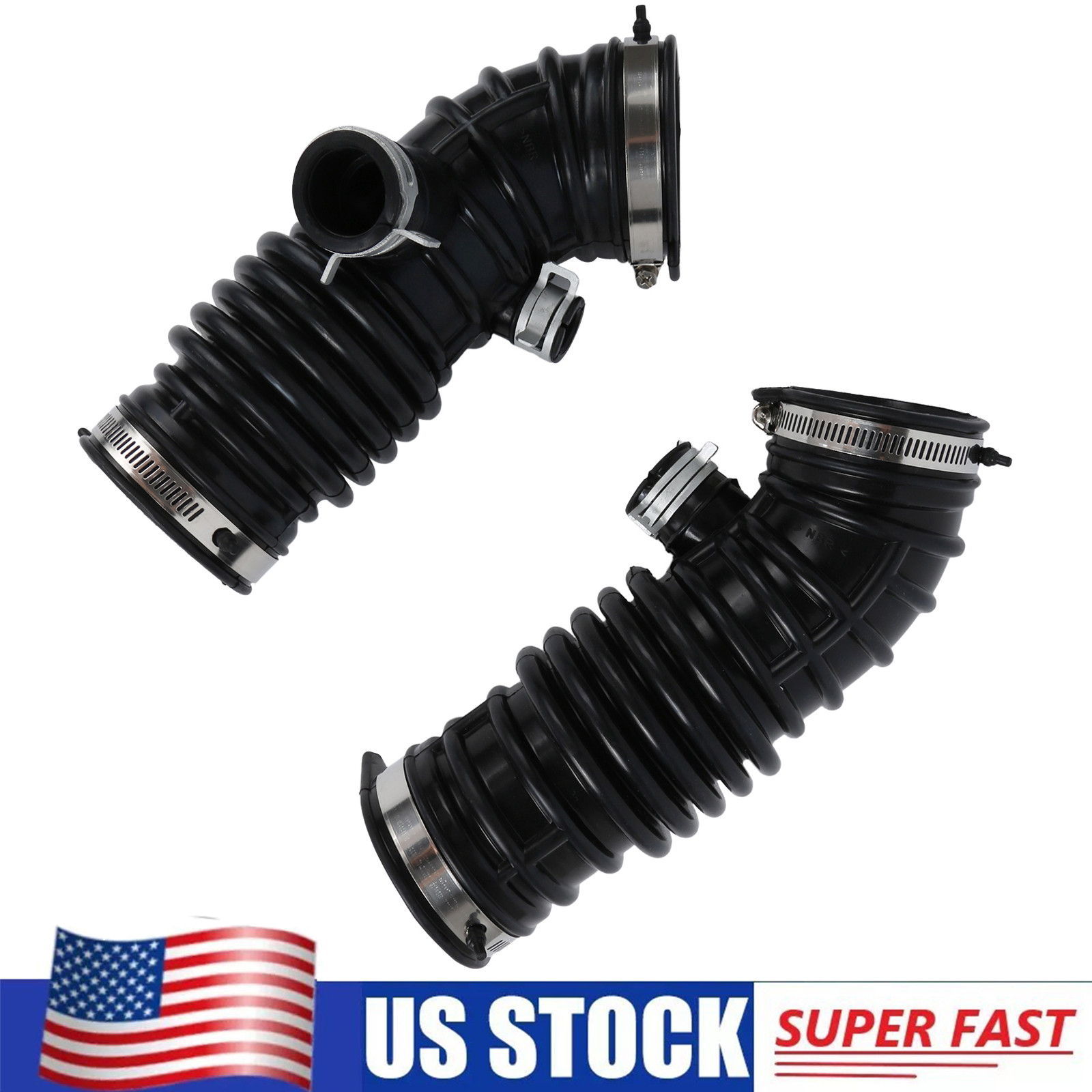 2Pcs Air Intake Outlet Duct Hose Tubes For Infiniti QX70 3.7L 2014-17 165761CZ0A