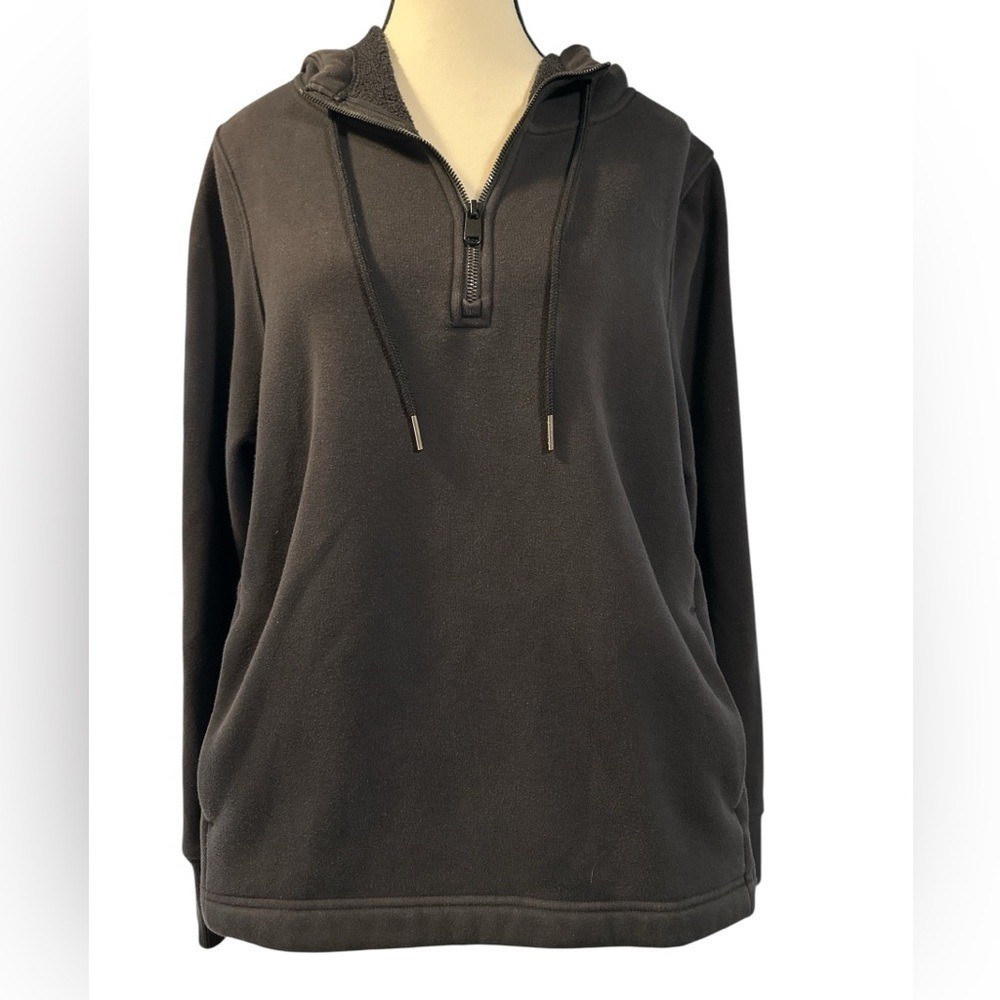 Athleta Black Fleece Lined Pullover