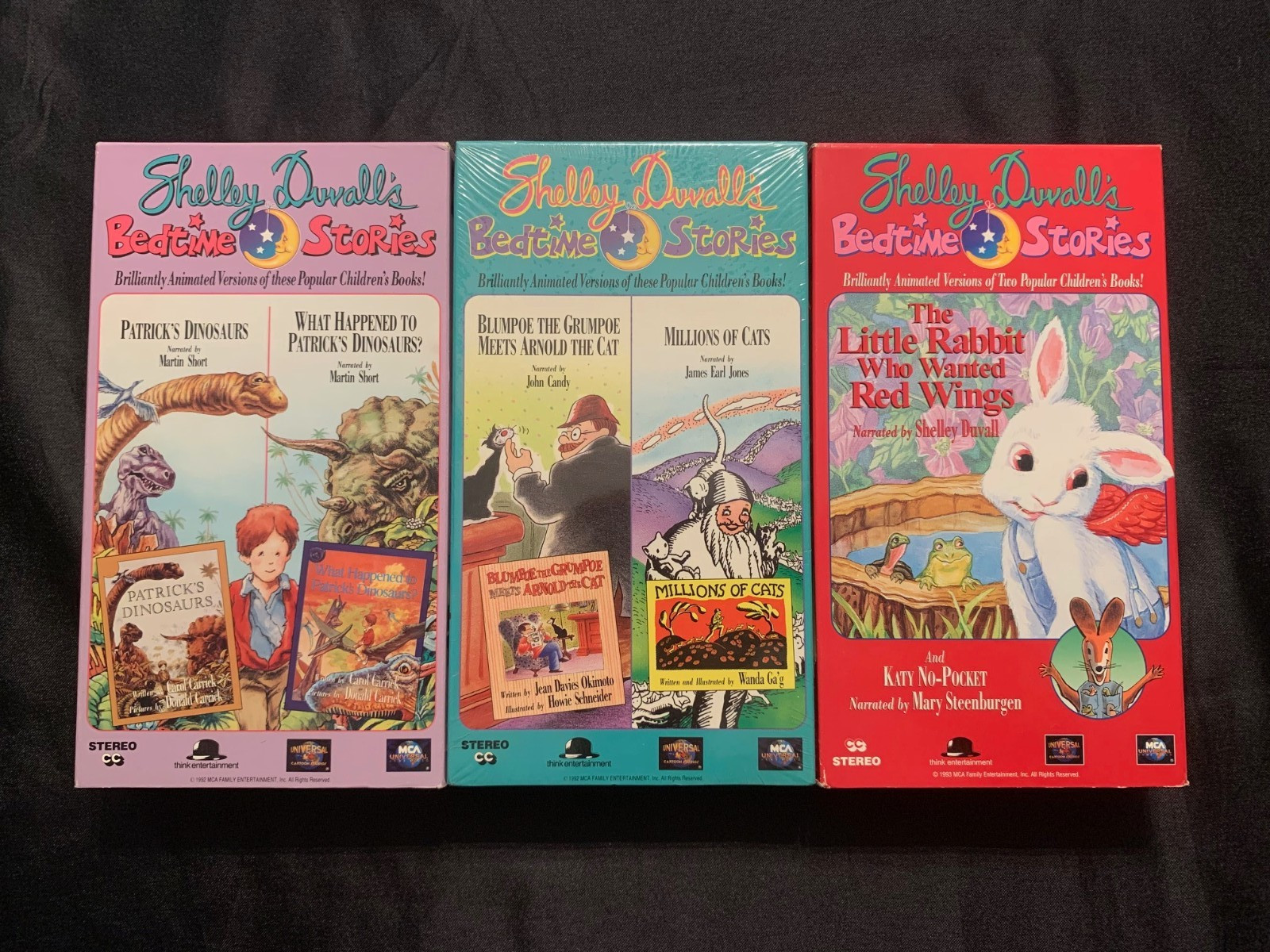 Vintage 1992/93 Shelley Duvall's Bedtime Stories VHS - Set of 3 (one sealed) Vintage 1992/93 Shelley Duvall's Bedtime Stories VHS - Set of 3 (one sealed)