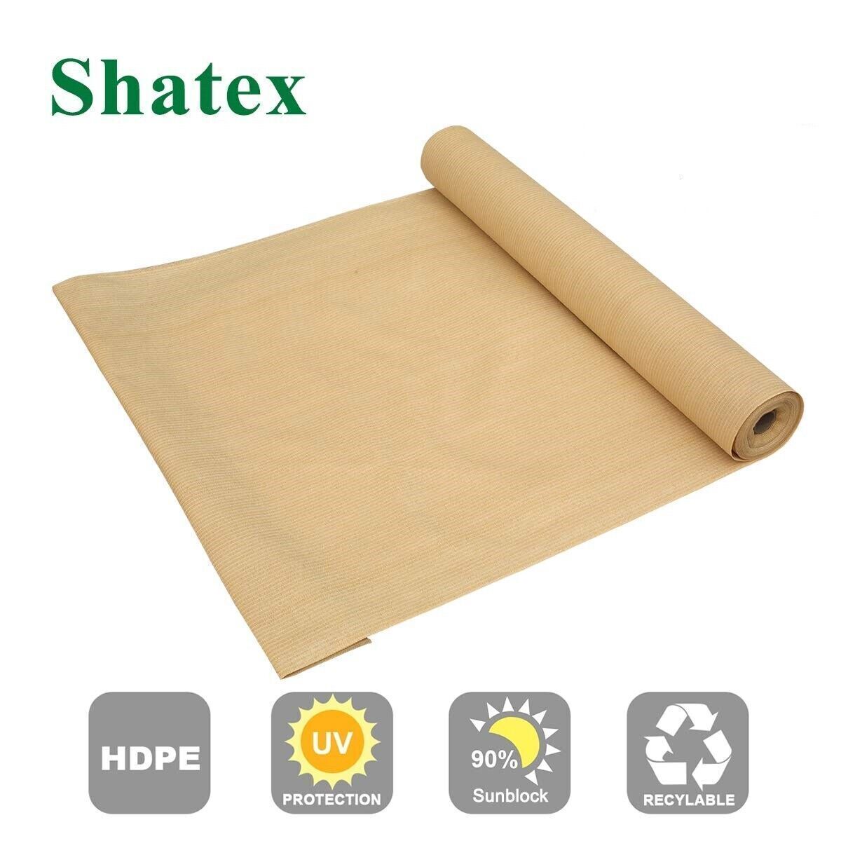 Shatex 90% UV Resist Garden Sun Shade Cloth with Clips for Patio/Pergola/Canopy