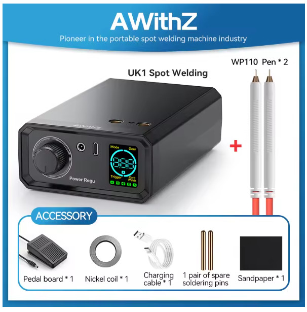 Awithz 9000W Spot Welder High Power Portable Pedal Spot Welding Machine 1330A