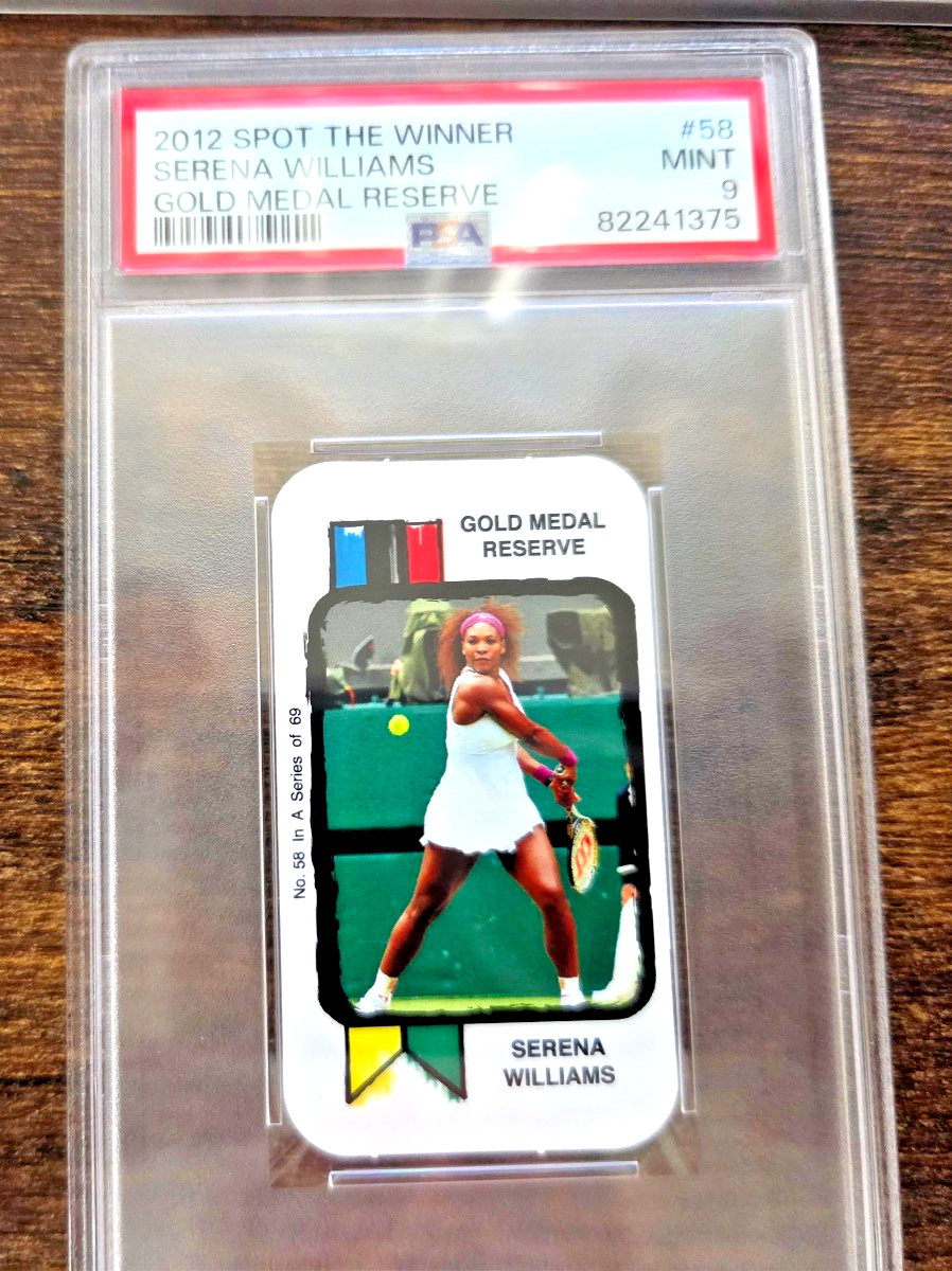 2012 Spot The Winner Gold Medal Reserve Serena Williams #58 PSA 9 MINT Tennis Ol 2012 Spot The Winner Gold Medal Reserve Serena Williams #58 PSA 9 MINT Tennis Ol