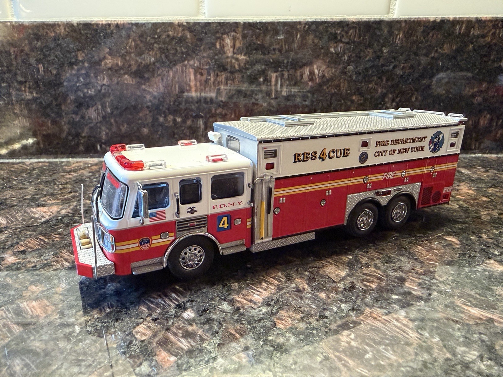 Code 3 Collectibles Custom American Lafrance FDNY Rescue Company No. 4 Code 3 Collectibles Custom American Lafrance FDNY Rescue Company No. 4