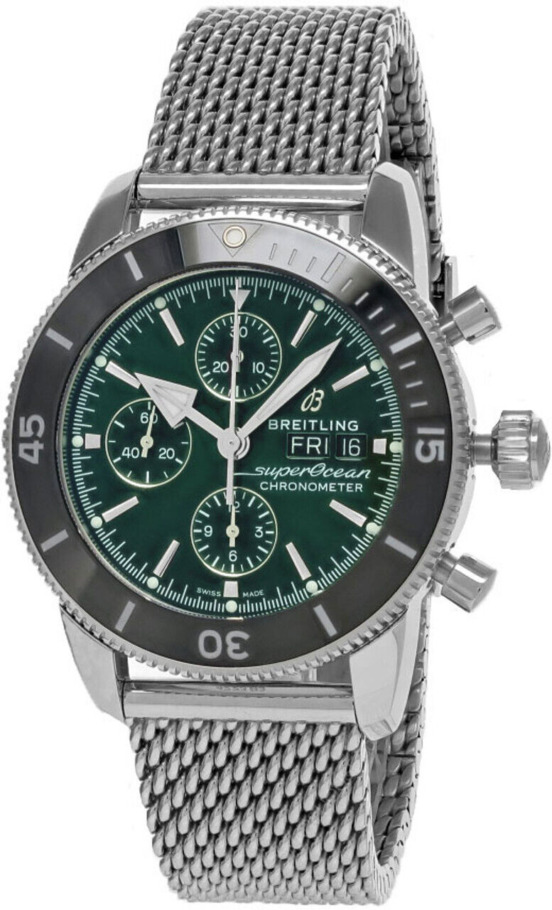 BREITLING Superocean Heritage CHRONO 44MM Green Dial Men's Watch A13313121L1A1