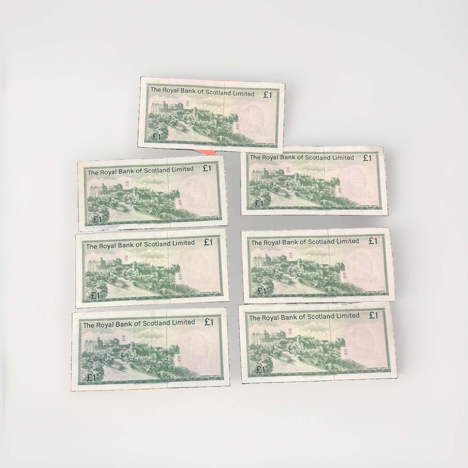 ROYAL BANK OF SCOTLAND Ltd 1979 £1 Banknotes B64 9 Note Lot UNC Consecutive Runs ROYAL BANK OF SCOTLAND Ltd 1979 £1 Banknotes B64 9 Note Lot UNC Consecutive Runs