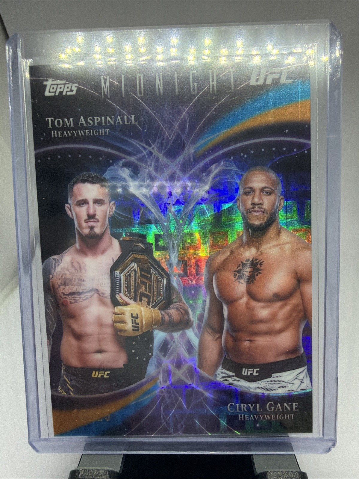 2026 Topps Midnight Tom Aspinall & Ciryl Gane Celestial Combos Moonrise /25 2026 Topps Midnight Tom Aspinall & Ciryl Gane Celestial Combos Moonrise /25