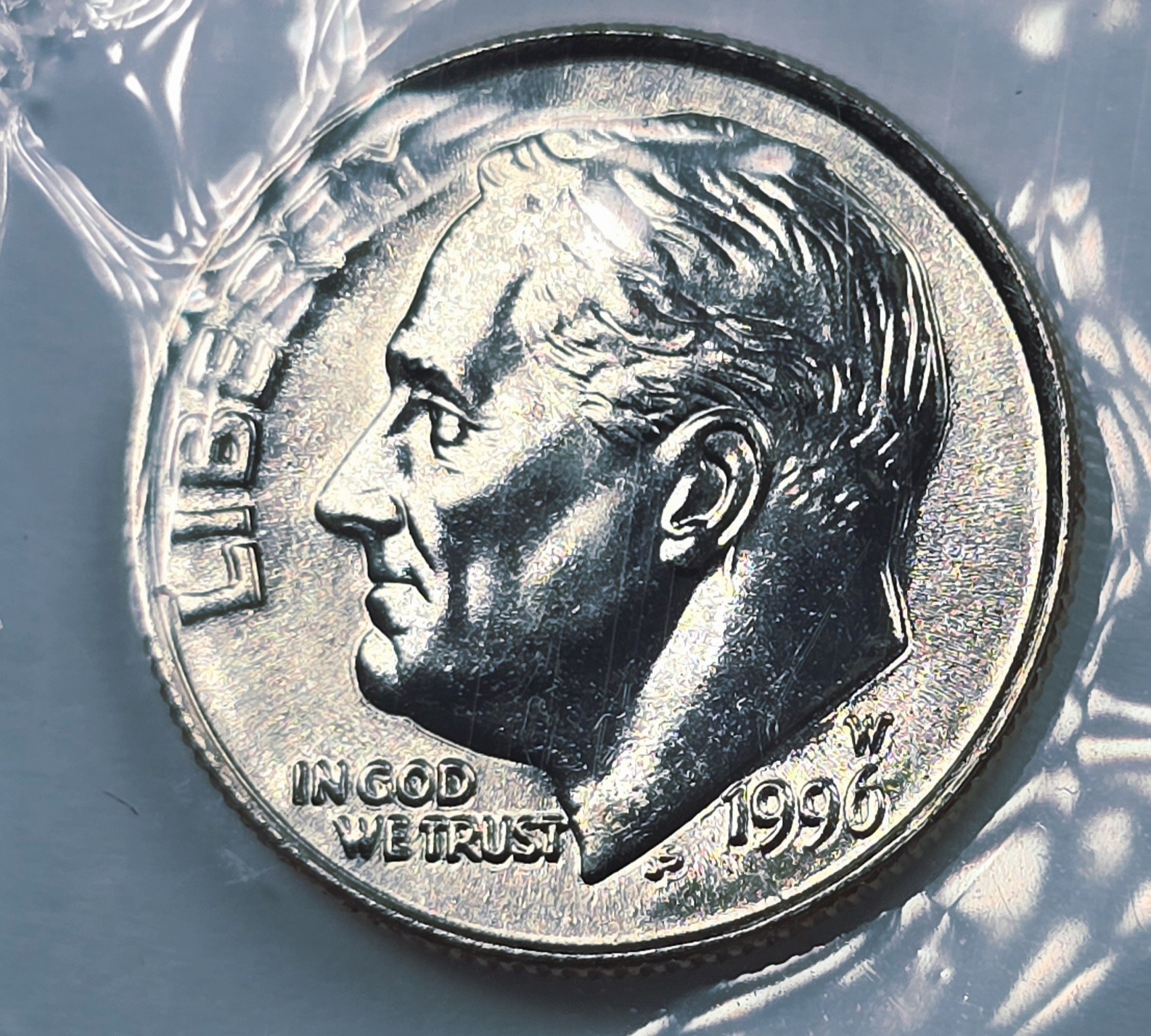 1996 W Roosevelt Dime 10C 50th Anniversary SEALED MINT CELLO 1996 W Roosevelt Dime 10C 50th Anniversary SEALED MINT CELLO