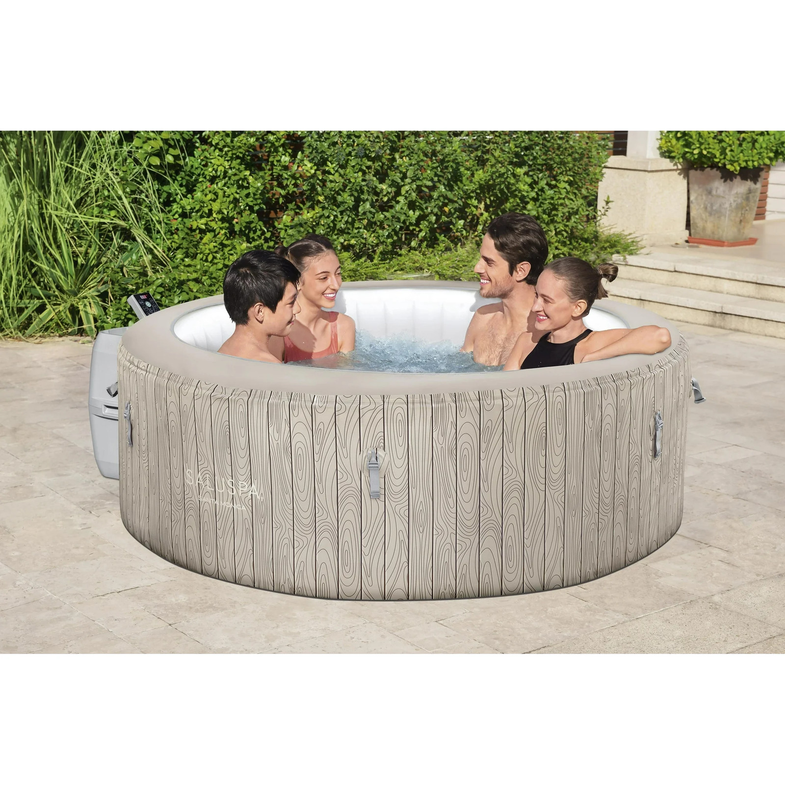SaluSpa P09144 Santa Monica Smart Air Jet Inflatable Circle Hot Tub with