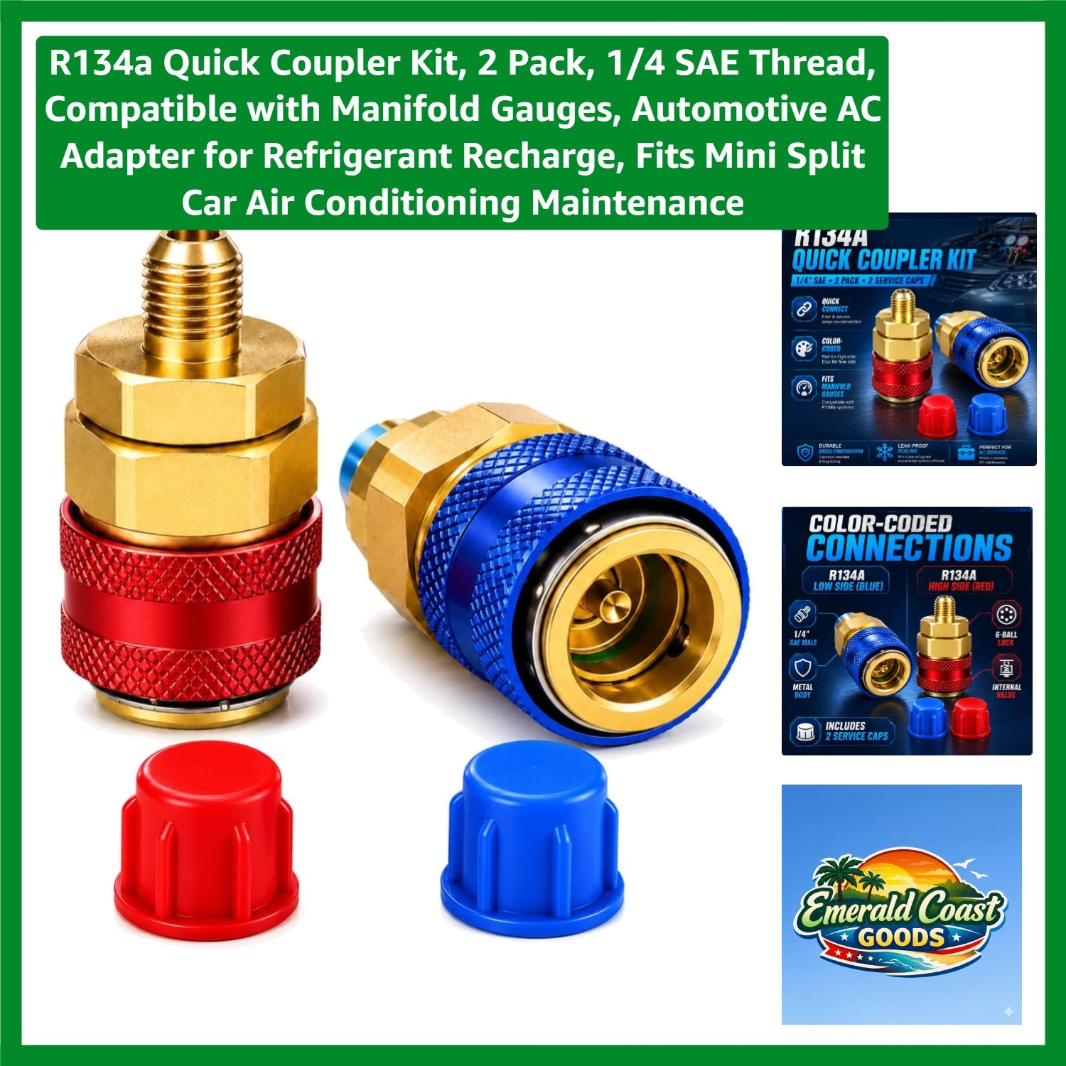 Compact & Efficient R134a Quick Coupler Kit for Mini Split AC Maintenance