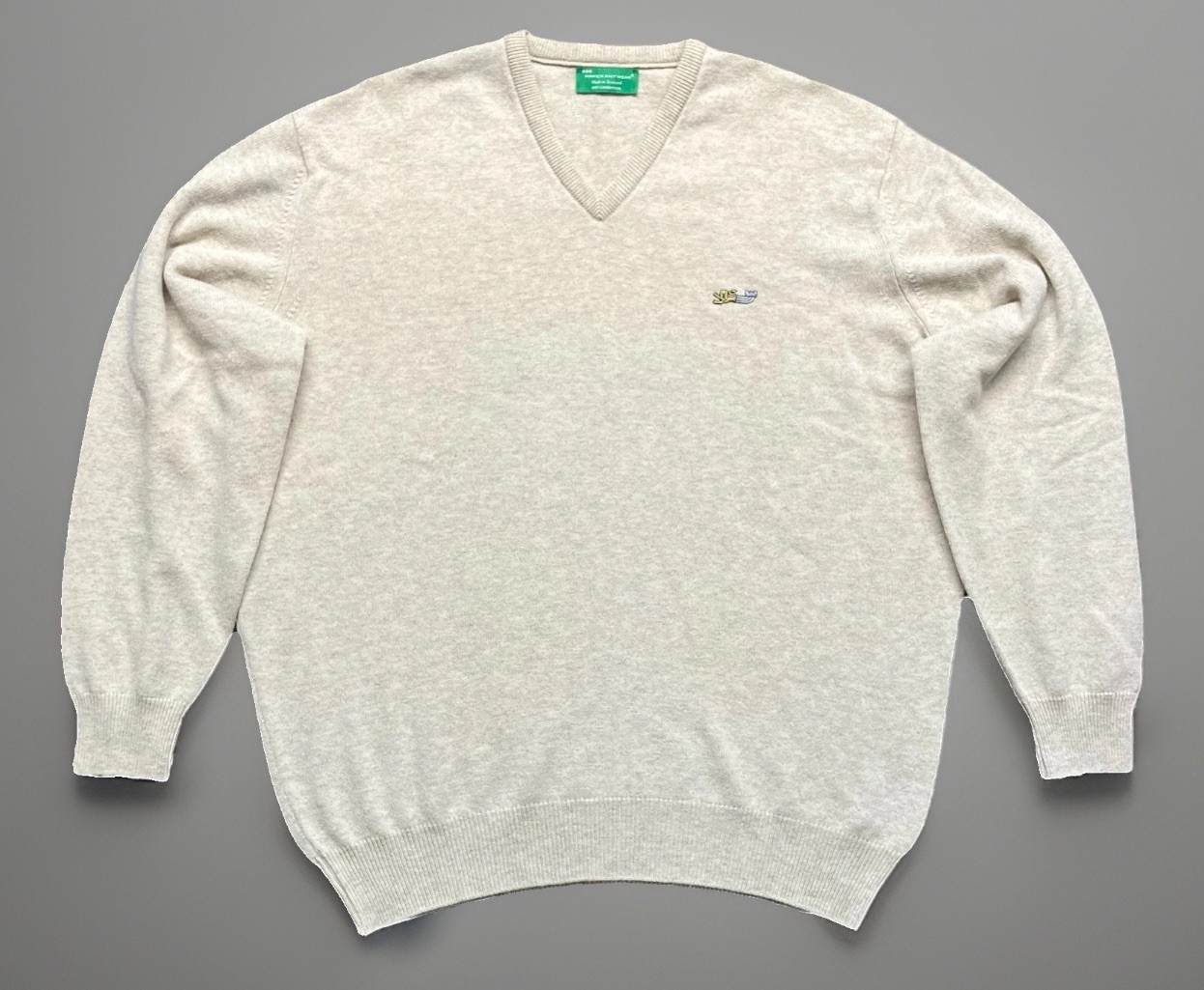 Hawick Sweater Mens 2XL 100% Pure Lambswool V-Neck Knit Jumper Scotland Grandpa