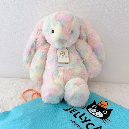 Jellycat Luxe Bunny Lazulia Plush toy rainbow rabbit With Dust Bag NWT Jellycat Luxe Bunny Lazulia Plush toy rainbow rabbit With Dust Bag NWT