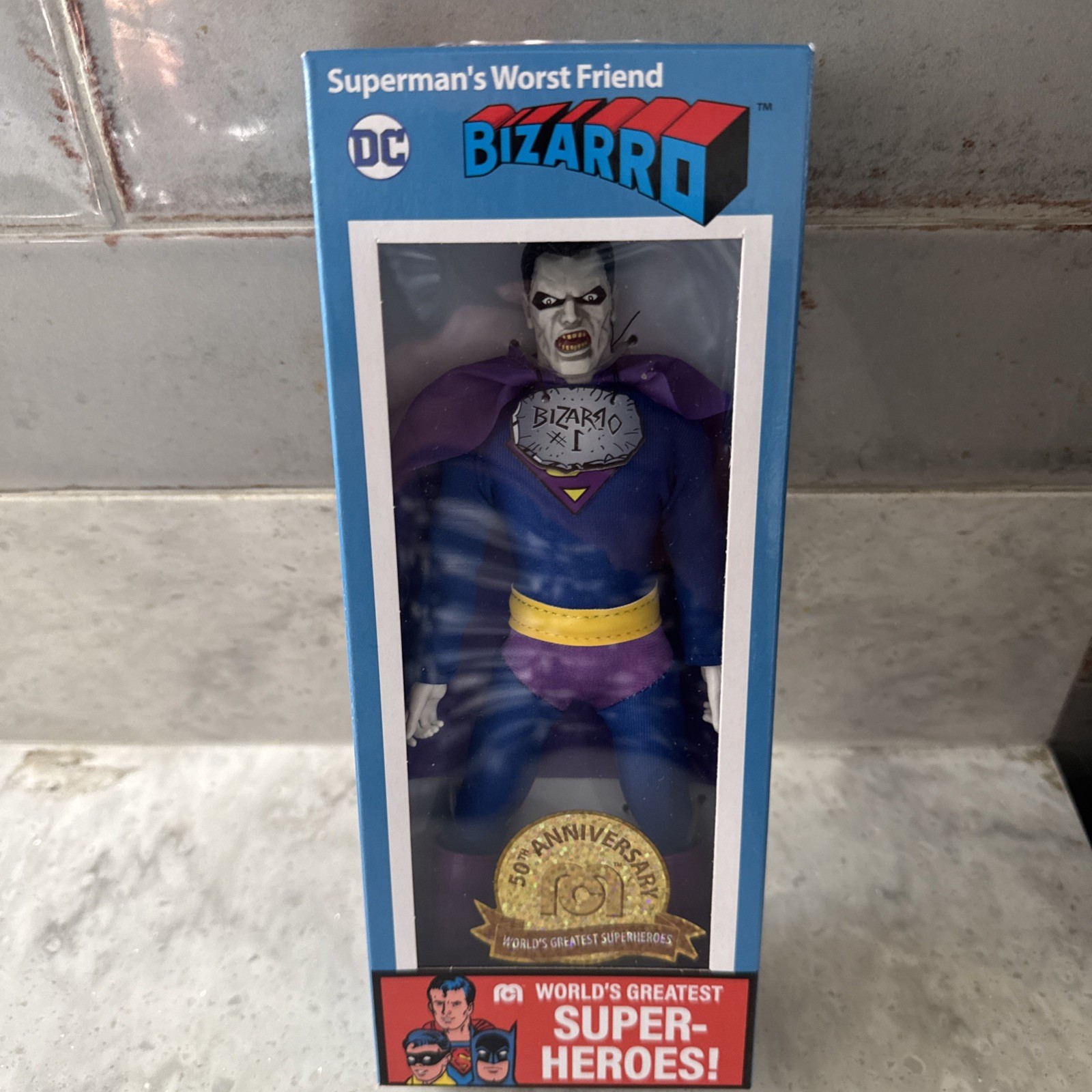 Mego 50th Anniversary Bizarro Superman World's Greatest Superheroes New Nice Mego 50th Anniversary Bizarro Superman World's Greatest Superheroes New Nice