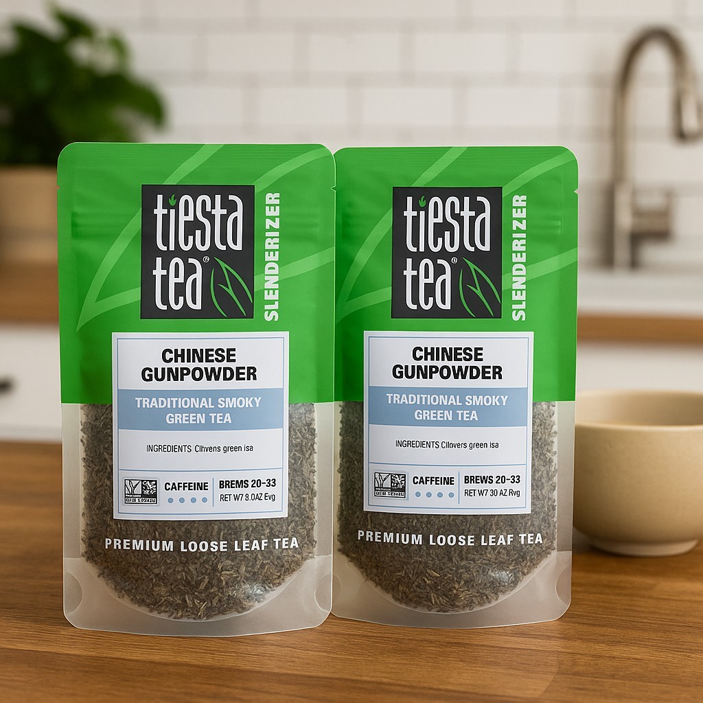 Tiesta Tea Chinese Gunpowder Green Tea 2oz Loose Leaf – Lot of 2 – 20-25 Cups Ea