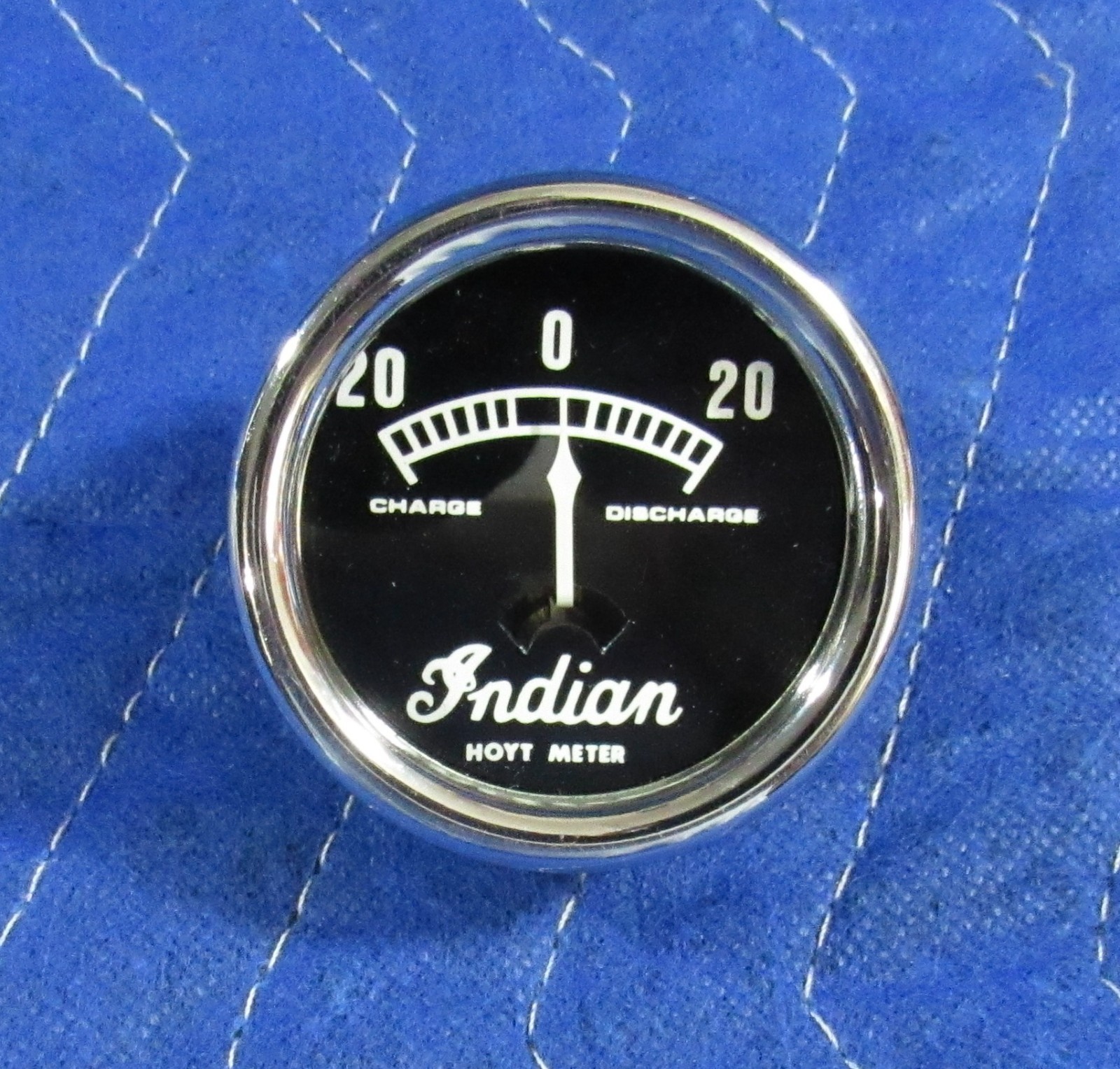 NOS VINTAGE HOYT 20 AMP AMPERES AMMETER GAUGE INDIAN CHIEF SCOUT FOUR 4