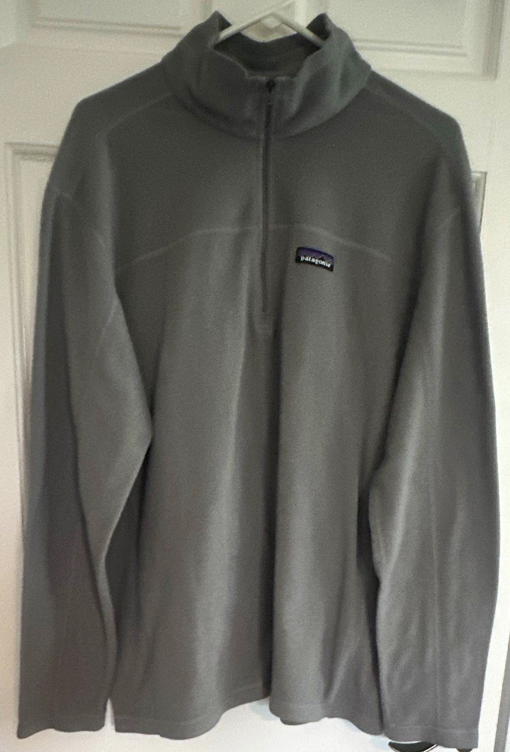 Patagonia Men\'s Gray Fleece 1/4 Zip Mock Neck Pullover Sweater XL