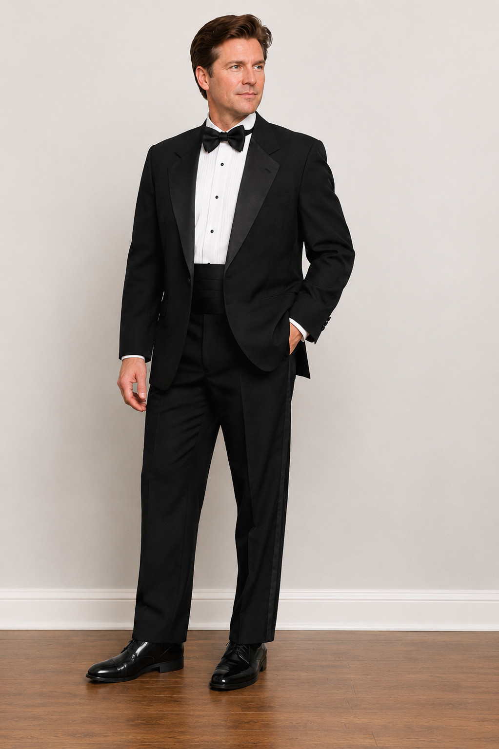 Vintage Evan Picone Black Tuxedo 42R Jacket 34R Pants Satin Peak Lapel Vintage Evan Picone Black Tuxedo 42R Jacket 34R Pants Satin Peak Lapel
