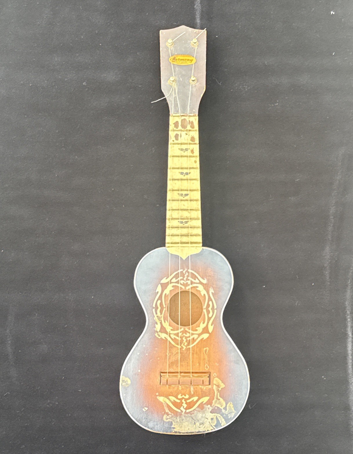 Vintage 1930s Harmony Soprano Ukulele Art Deco Stencil Chicago USA Repair